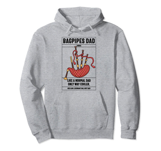 Bagpipes Dad Definition Like Normal Dad Hoodie - Minimalist Print Unisex - T-Shirt, Sweatshirt, Hoodie