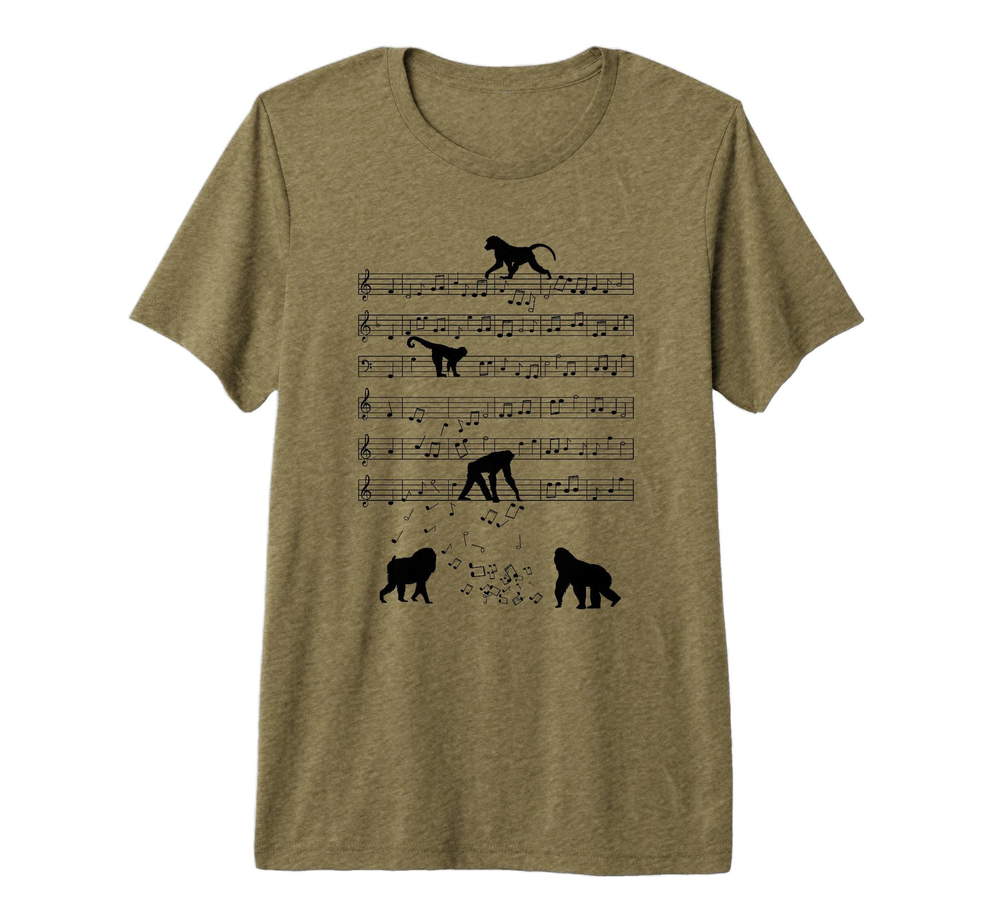 Monkey Music Playing Music Monkey Lover T-Shirt - Trendy Graphic Unisex - T-Shirt, Sweatshirt, Hoodie