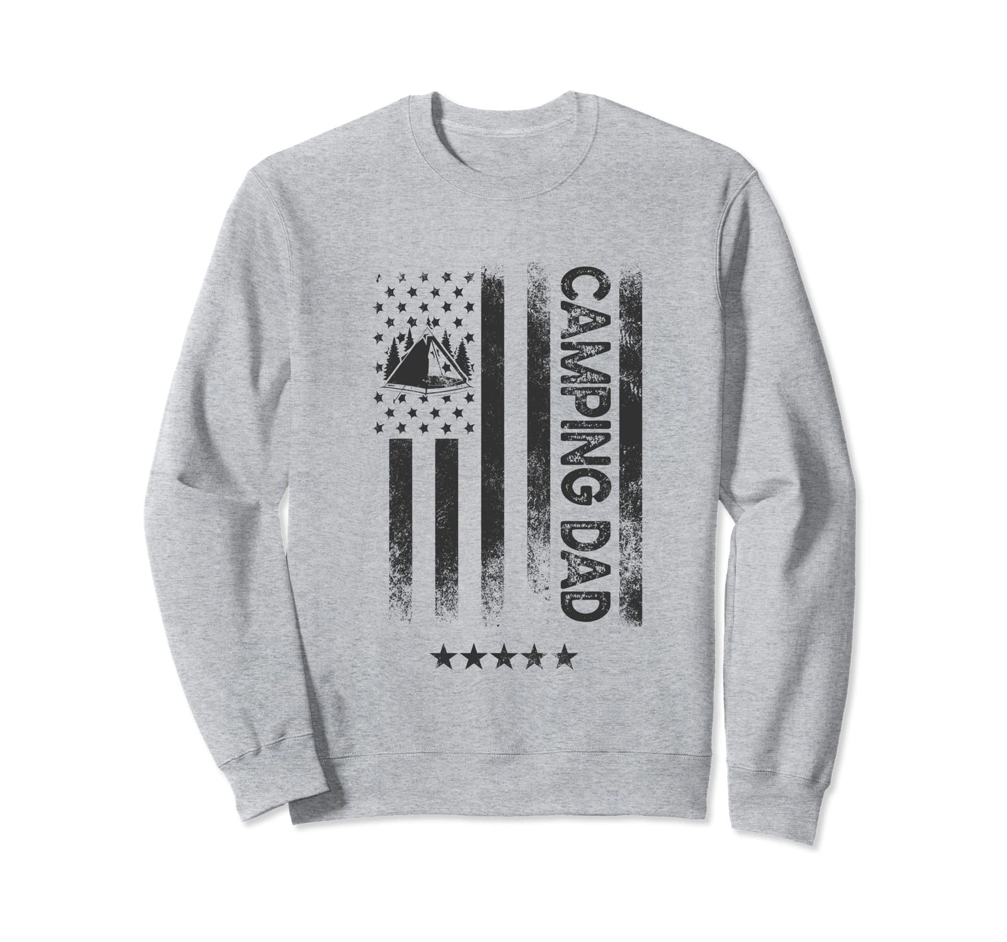 Usa American Flag Camping Dad Sweatshirt - Custom Art Print Men Women - T-Shirt, Sweatshirt, Hoodie