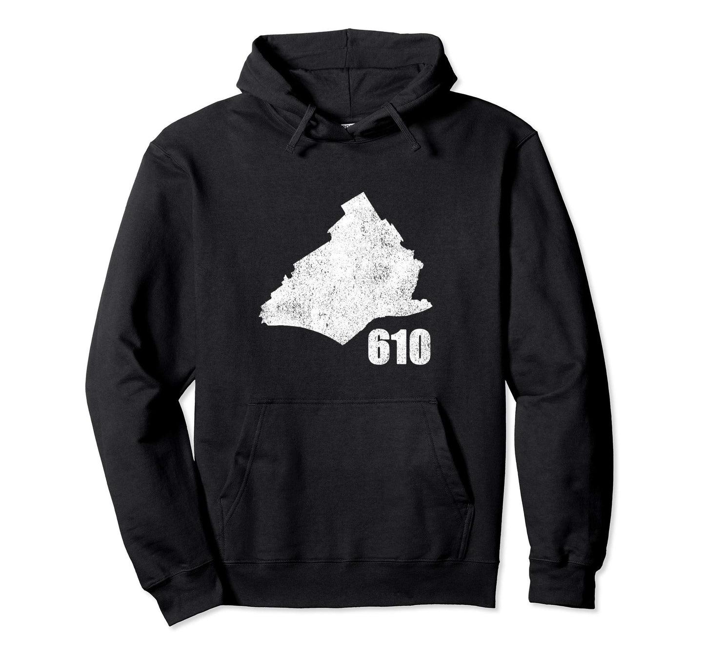 Delaware County Pa Delco Map 610 Sweatshirt - Graphic Print for Adults - T-Shirt, Sweatshirt, Hoodie