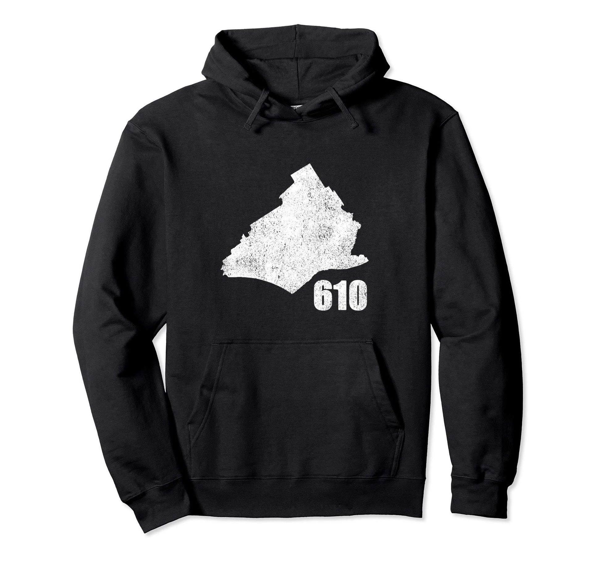 Delaware County Pa Delco Map 610 Sweatshirt - Graphic Print for Adults - T-Shirt, Sweatshirt, Hoodie