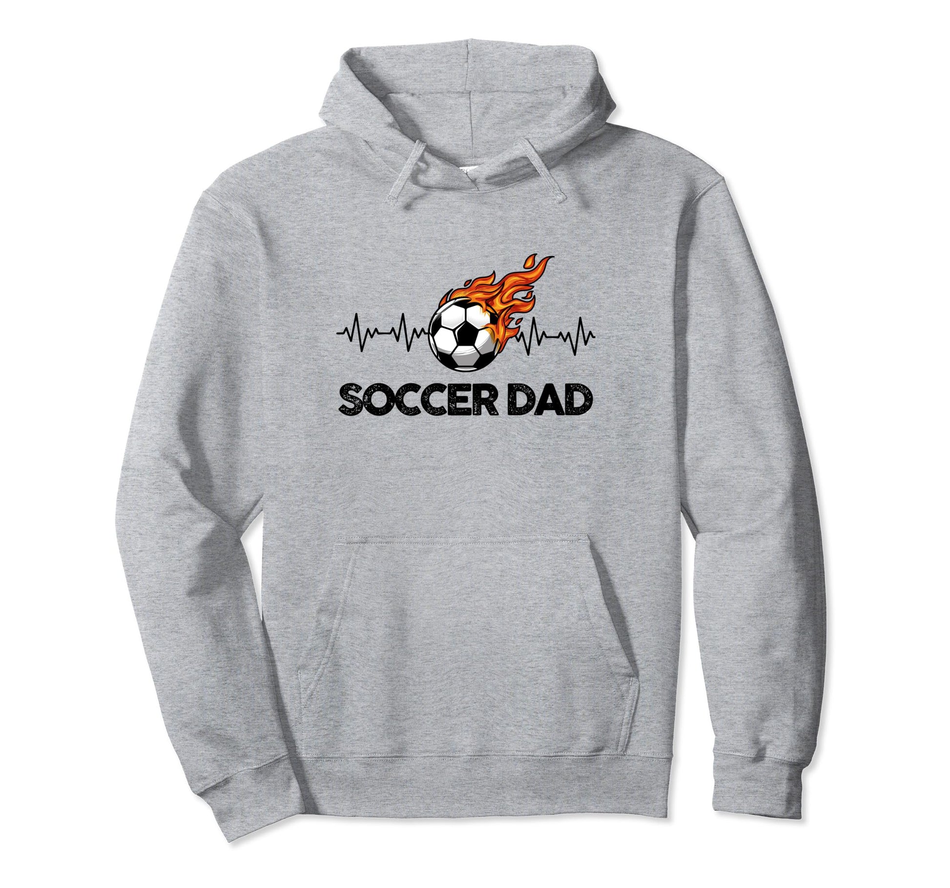 Heartbeat Soccer Dad Exercise Lover Hoodie - Fun Novelty Design Unisex - T-Shirt, Sweatshirt, Hoodie