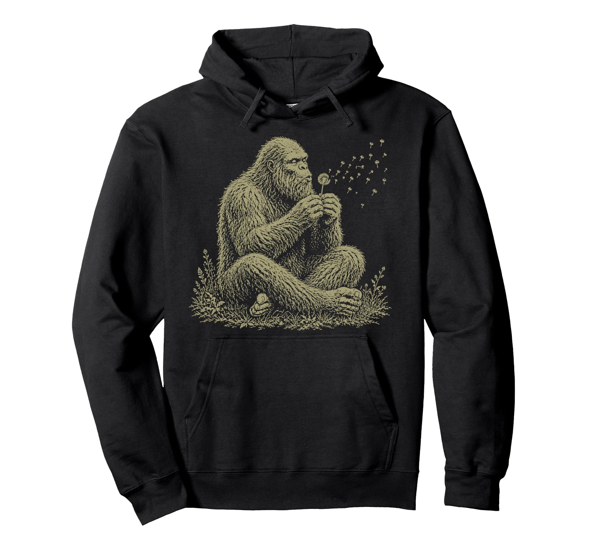 Blowing Wishes Funny Bigfoot Blowing Hoodie - Novelty Apparel Unisex - T-Shirt, Sweatshirt, Hoodie