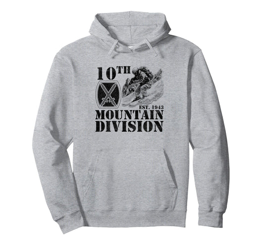 10Th Mountain Division Climb To Glory Hoodie - Minimalist Print for Adults - T-Shirt, Sweatshirt, Hoodie