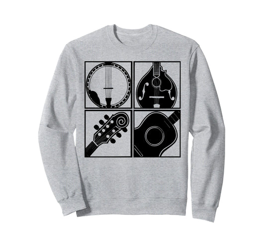 Bluegrassgarage Bluegrass Music Sweatshirt - Fun Novelty Design Men Women - T-Shirt, Sweatshirt, Hoodie