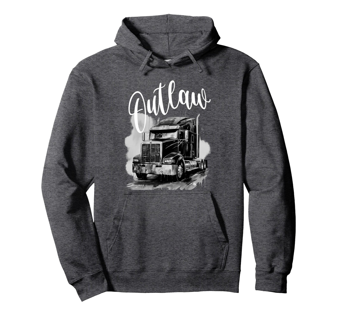Keep Trucking Us Outlaw American 18 Hoodie - Novelty Apparel Unisex - T-Shirt, Sweatshirt, Hoodie