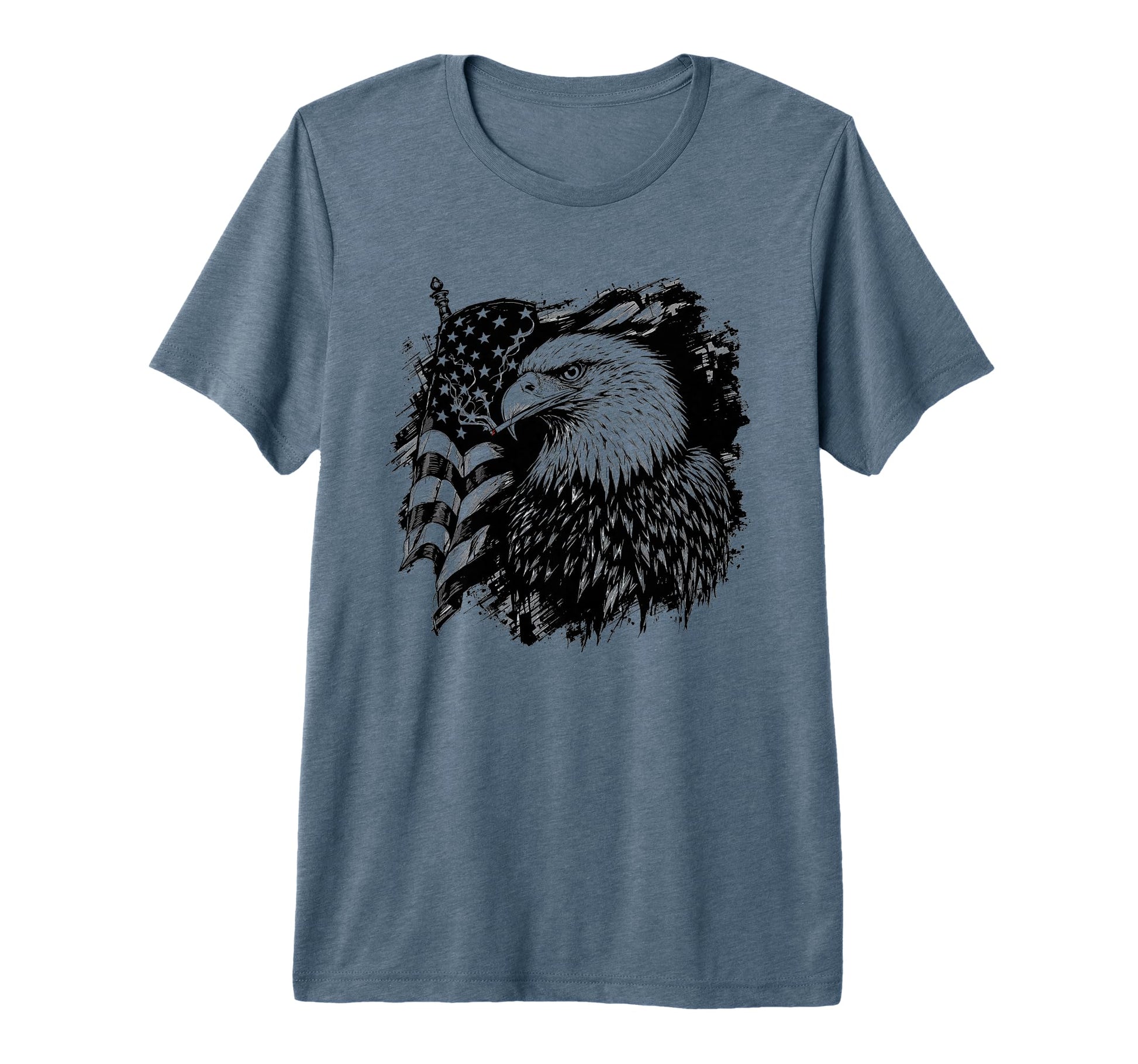 Eagle Patriotic 4Th July Motorcycle T-Shirt - Minimalist Print Men Women - T-Shirt, Sweatshirt, Hoodie