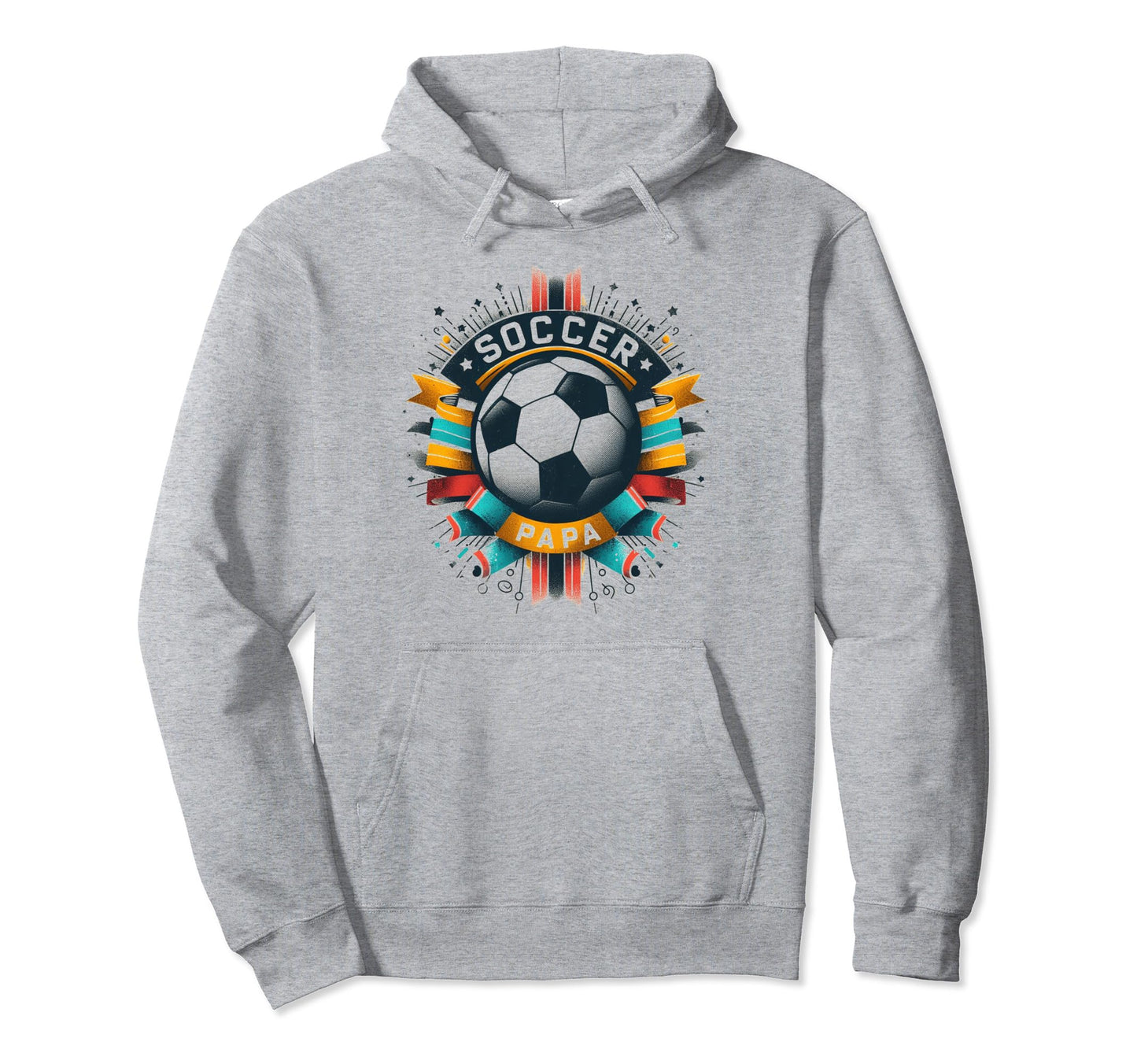 Soccer Papa Family Matching Dad Hoodie - Aesthetic Graphic for Adults - T-Shirt, Sweatshirt, Hoodie