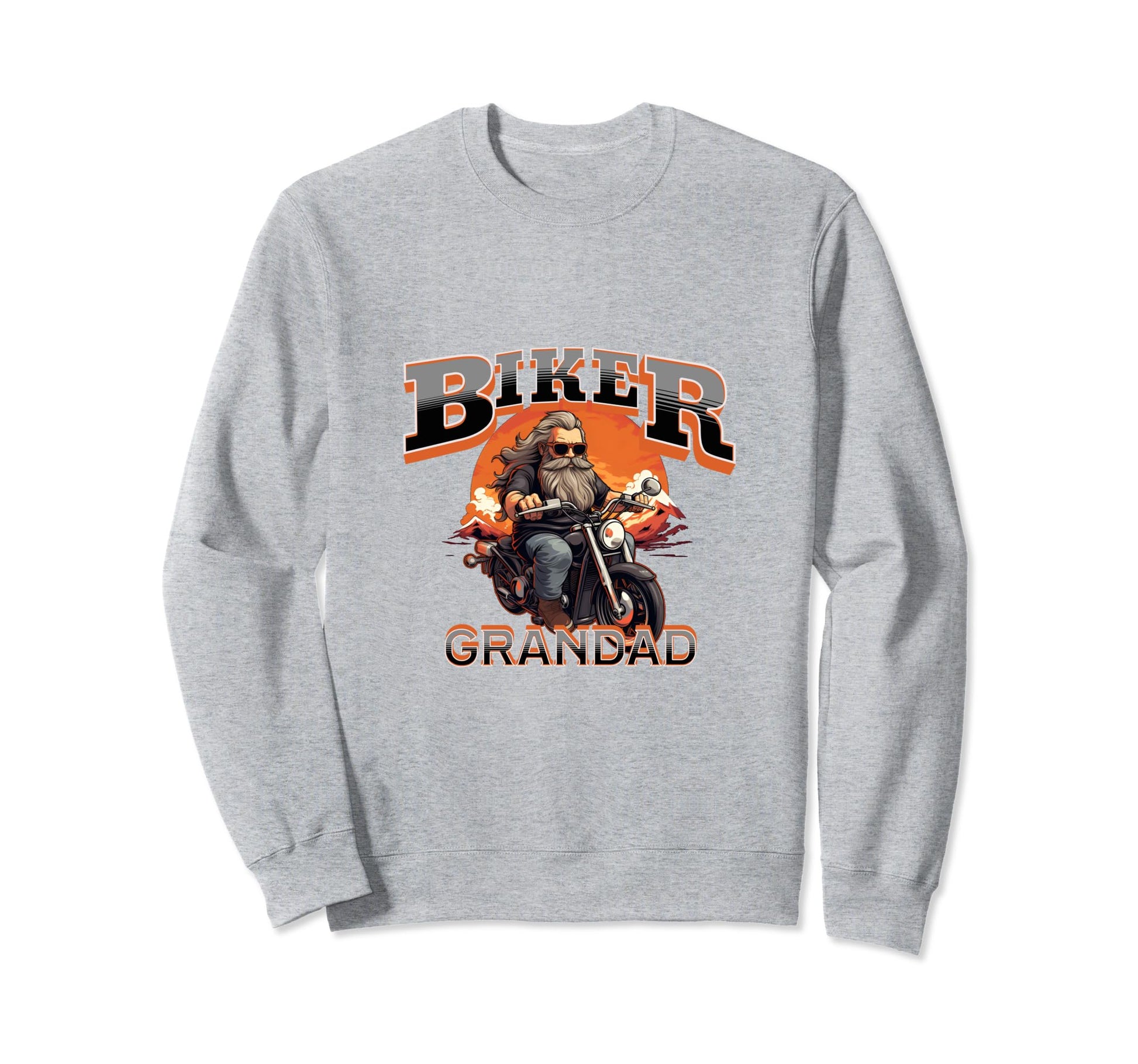 Mens Motorbike Biker Grandpa Sweatshirt - Minimalist Print Unisex - T-Shirt, Sweatshirt, Hoodie
