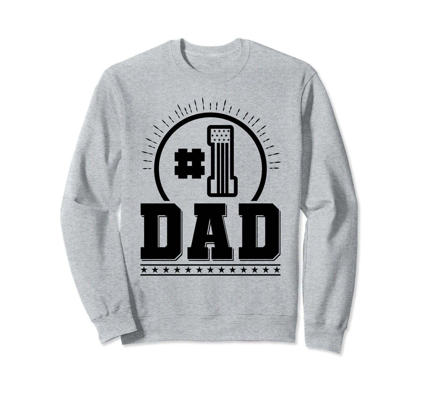 Number 1 Dad Fathers Day Nr One Sweatshirt - Minimalist Print Men Women - T-Shirt, Sweatshirt, Hoodie