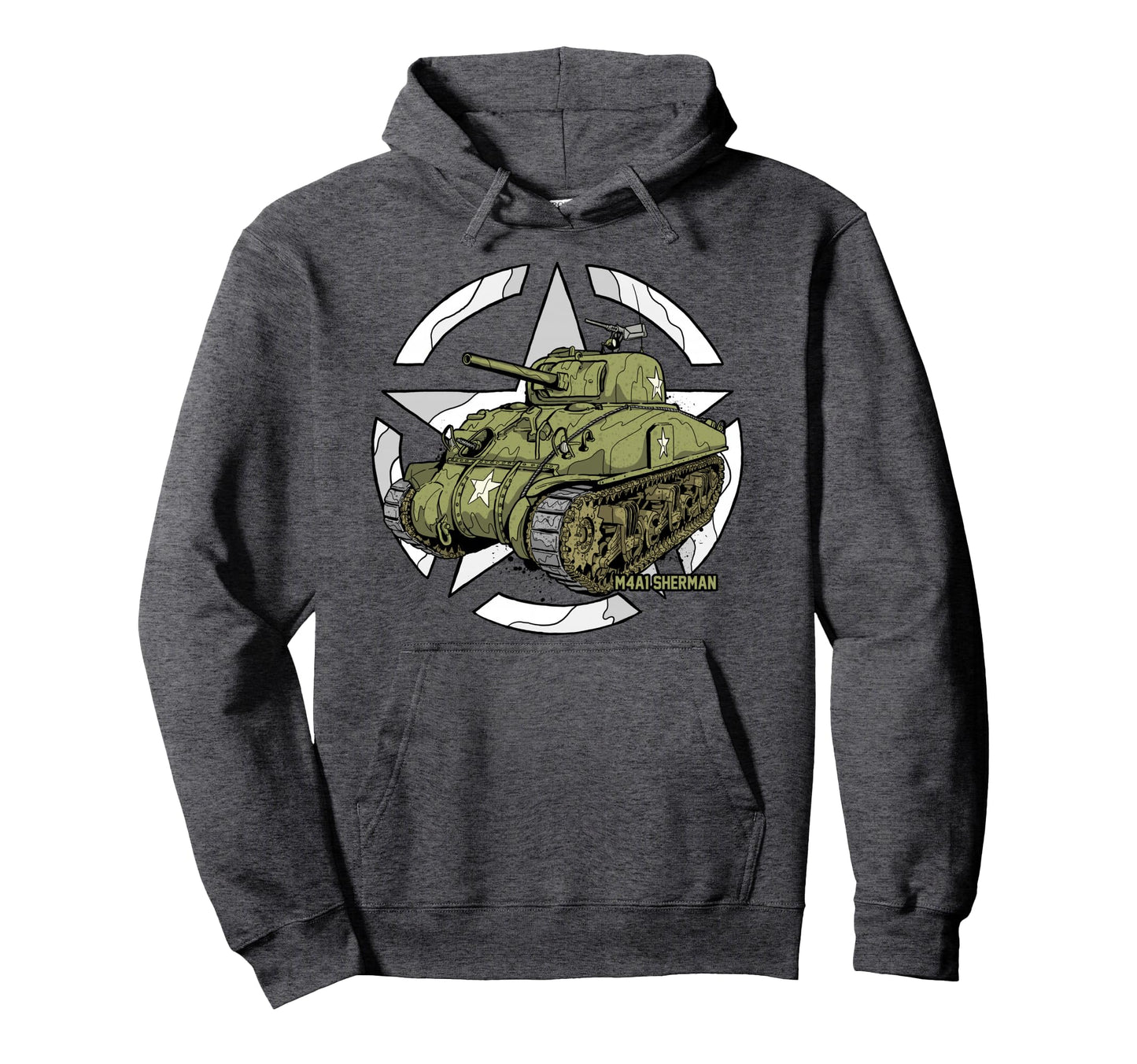 Sherman M4A1 Wwii Army Tank Historic Hoodie - Trendy Graphic Unisex - T-Shirt, Sweatshirt, Hoodie