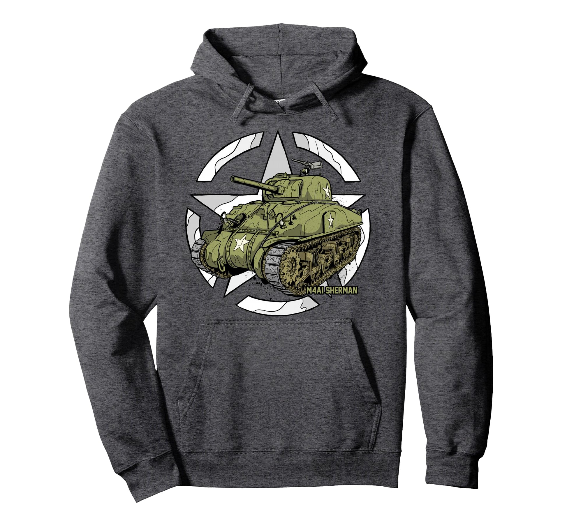 Sherman M4A1 Wwii Army Tank Historic Hoodie - Trendy Graphic Unisex - T-Shirt, Sweatshirt, Hoodie