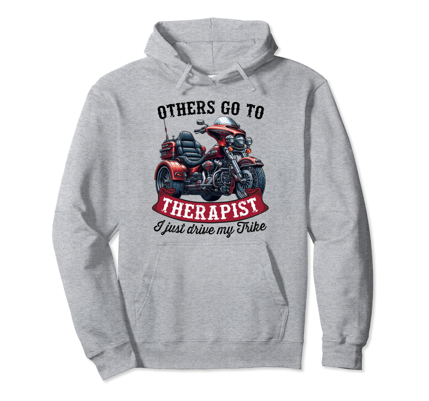 Motorcycle Trike Biker Motortrike Trike Hoodie - Trendy Graphic for Adults - T-Shirt, Sweatshirt, Hoodie