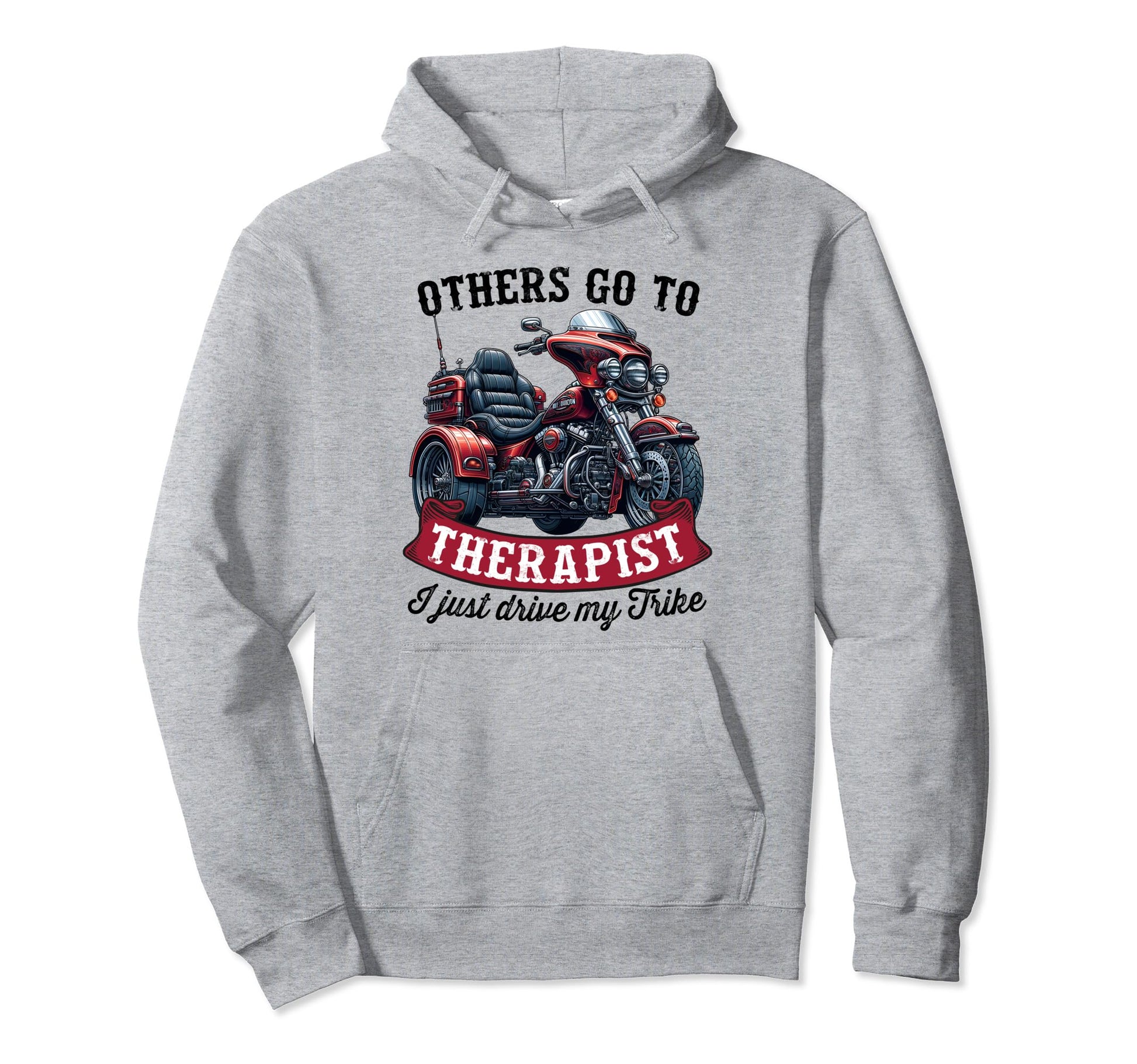 Motorcycle Trike Biker Motortrike Trike Hoodie - Trendy Graphic for Adults - T-Shirt, Sweatshirt, Hoodie