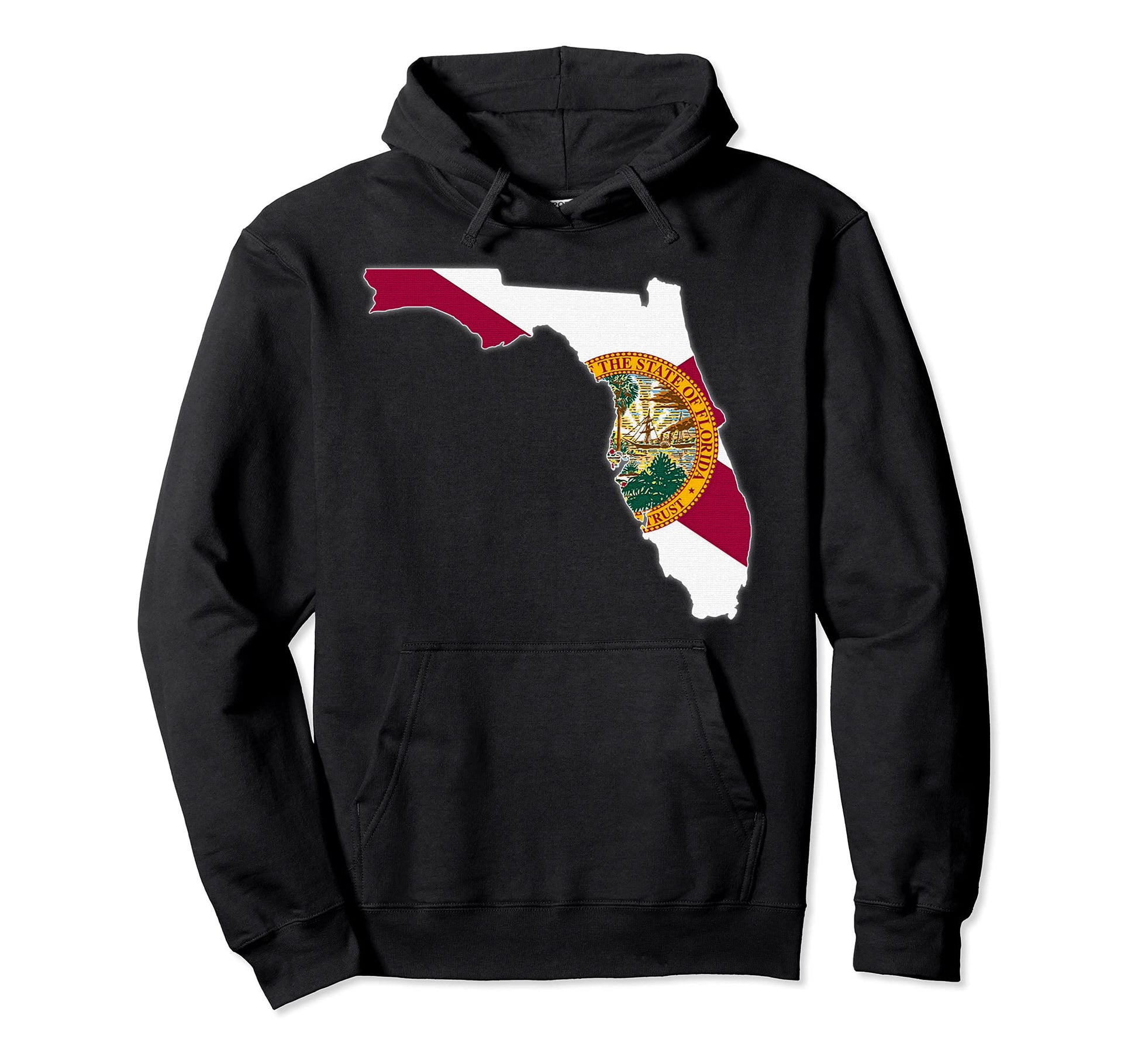 Florida State Map Florida Fl Flag Roots Hoodie - Minimalist Print Unisex - T-Shirt, Sweatshirt, Hoodie