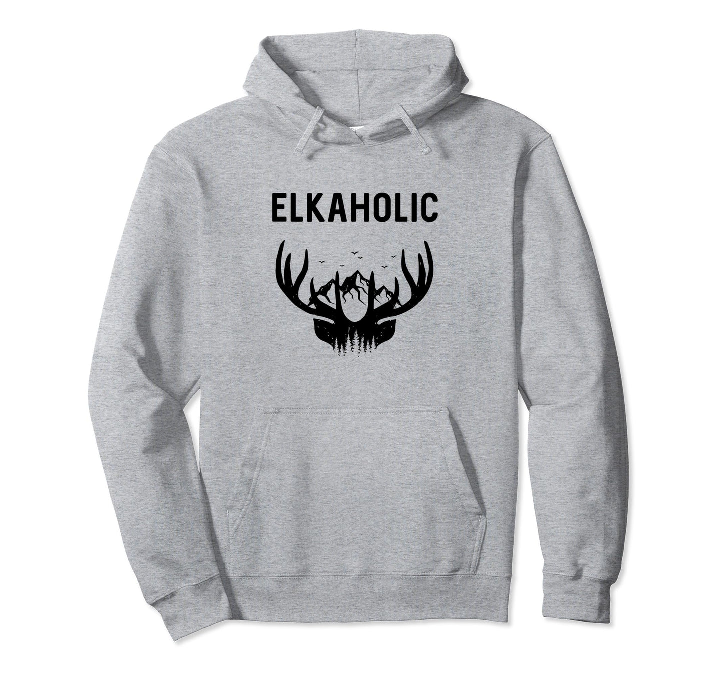 Funny Elkaholic Hunter Sports Husband Hoodie - Minimalist Print Men Women - T-Shirt, Sweatshirt, Hoodie