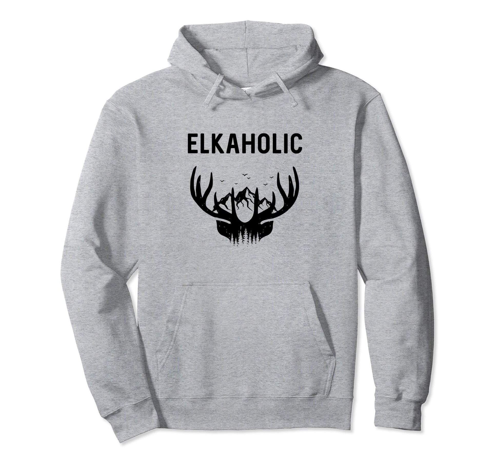 Funny Elkaholic Hunter Sports Husband Hoodie - Minimalist Print Men Women - T-Shirt, Sweatshirt, Hoodie