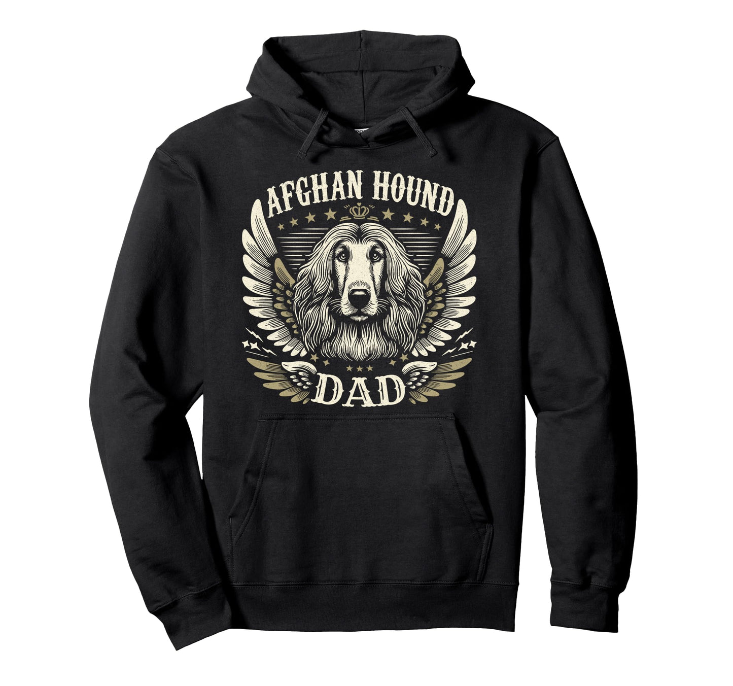 Afghan Hound Dad Biker Wings Motorcycle Hoodie - Trendy Graphic Men Women - T-Shirt, Sweatshirt, Hoodie