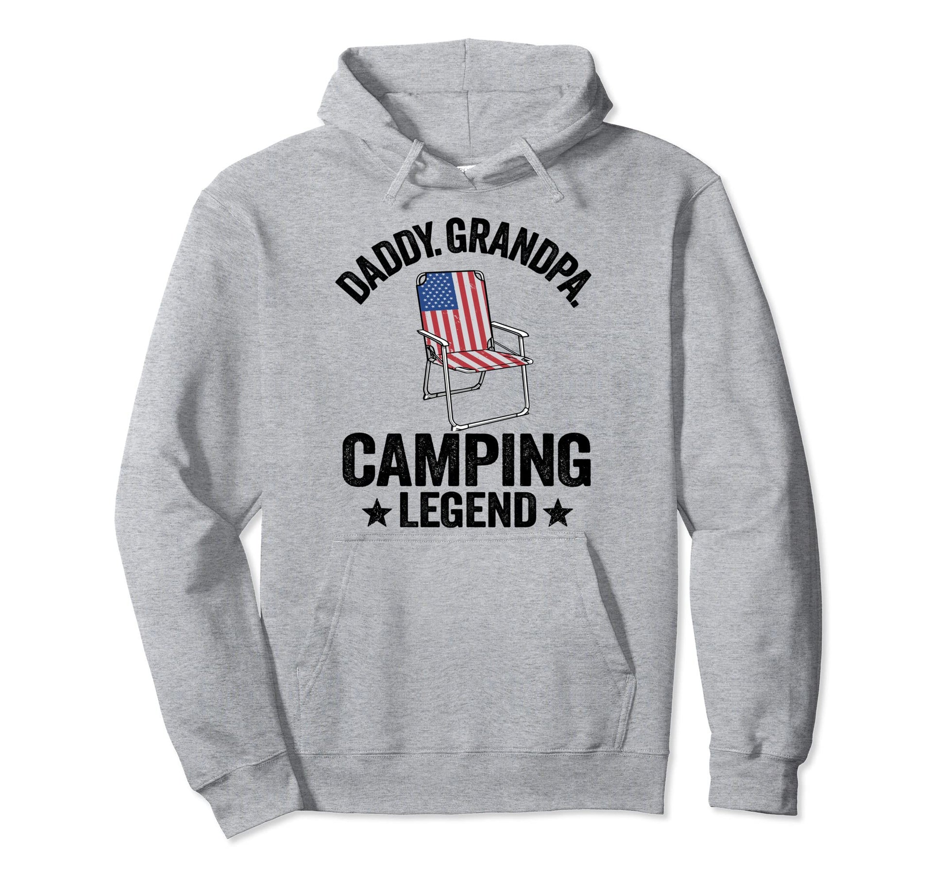 Daddy Grandpa Camping Legend American Hoodie - Trendy Graphic Men Women - T-Shirt, Sweatshirt, Hoodie