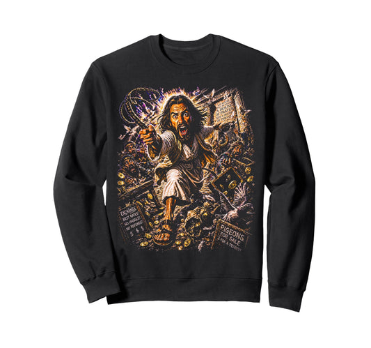 80S Jesus Whip Clears Temple Sweatshirt - Novelty Apparel Men Women - T-Shirt, Sweatshirt, Hoodie