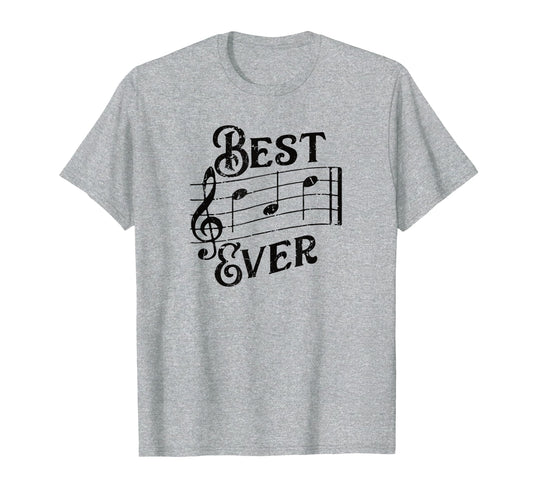 Best Dad Ever Musical Notes Chord T-Shirt - Custom Art Print Men Women - T-Shirt, Sweatshirt, Hoodie
