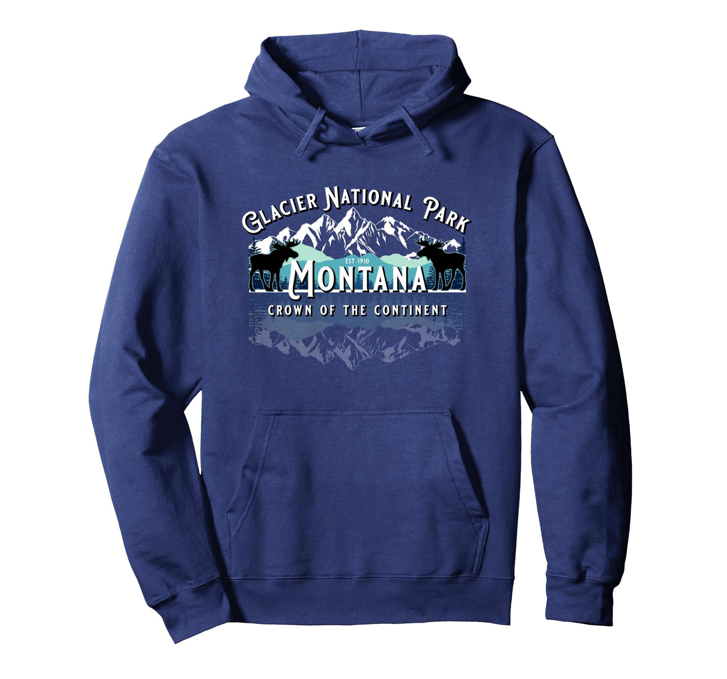 Glacier National Park Montana Hiking Hoodie - Aesthetic Graphic for Adults - T-Shirt, Sweatshirt, Hoodie