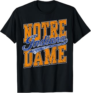 Notre Dame in Vintage Athletic Design Men Women Youth Tee T-Shirt Unisex T-shirt, Sweatshirt, Hoodie, Long Sleeve Tee - T-Shirt, Sweatshirt, Hoodie