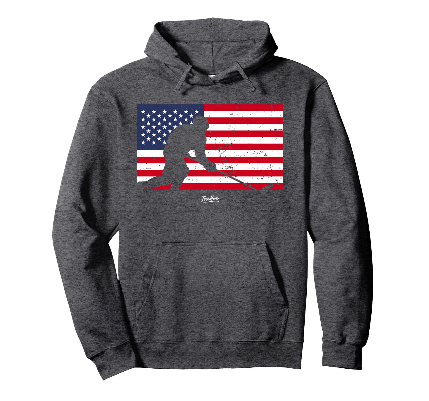 American Flag Hockey Hockey Gifts Hoodie - Casual Everyday Wear for Adults - T-Shirt, Sweatshirt, Hoodie