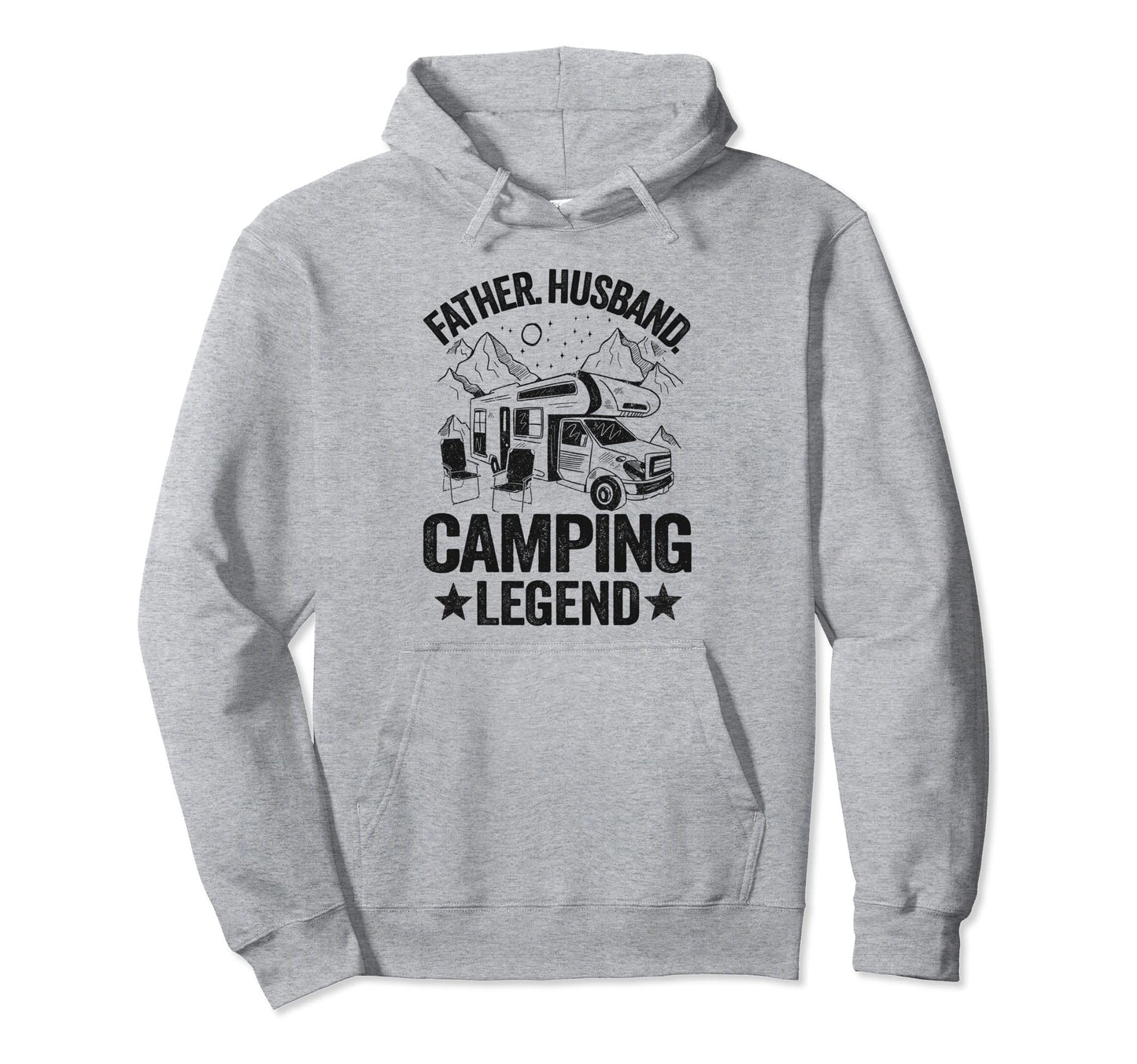 Father Husband Camping Legend Rv Camper Hoodie - Aesthetic Graphic Unisex - T-Shirt, Sweatshirt, Hoodie