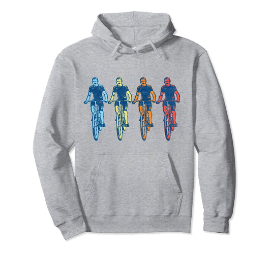 Bicyclist Pop Art Bike Hoodie - Trendy Graphic Unisex - T-Shirt, Sweatshirt, Hoodie