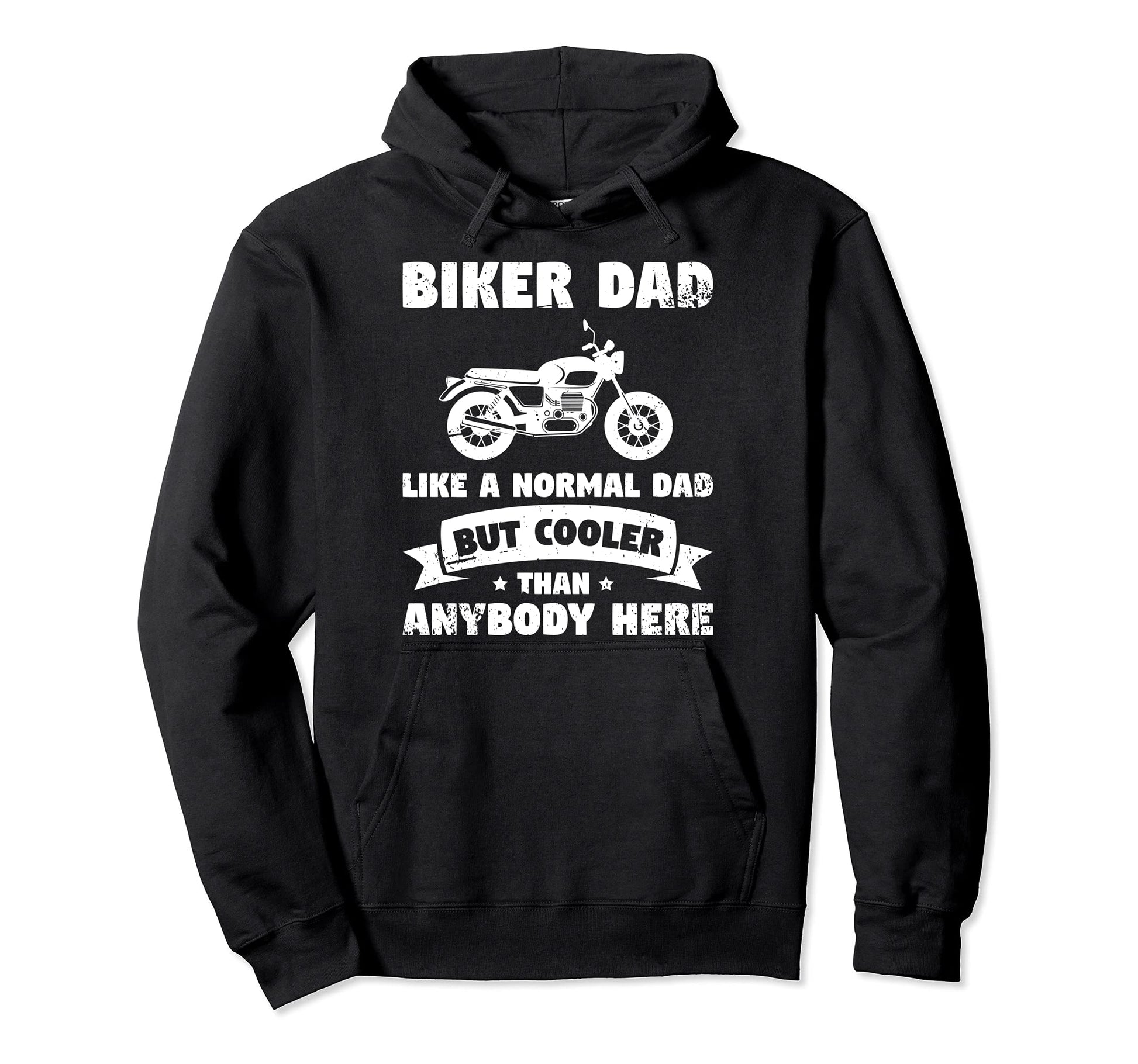 Biker Dad Like Normal Dad But Cooler Hoodie - Minimalist Print Men Women - T-Shirt, Sweatshirt, Hoodie
