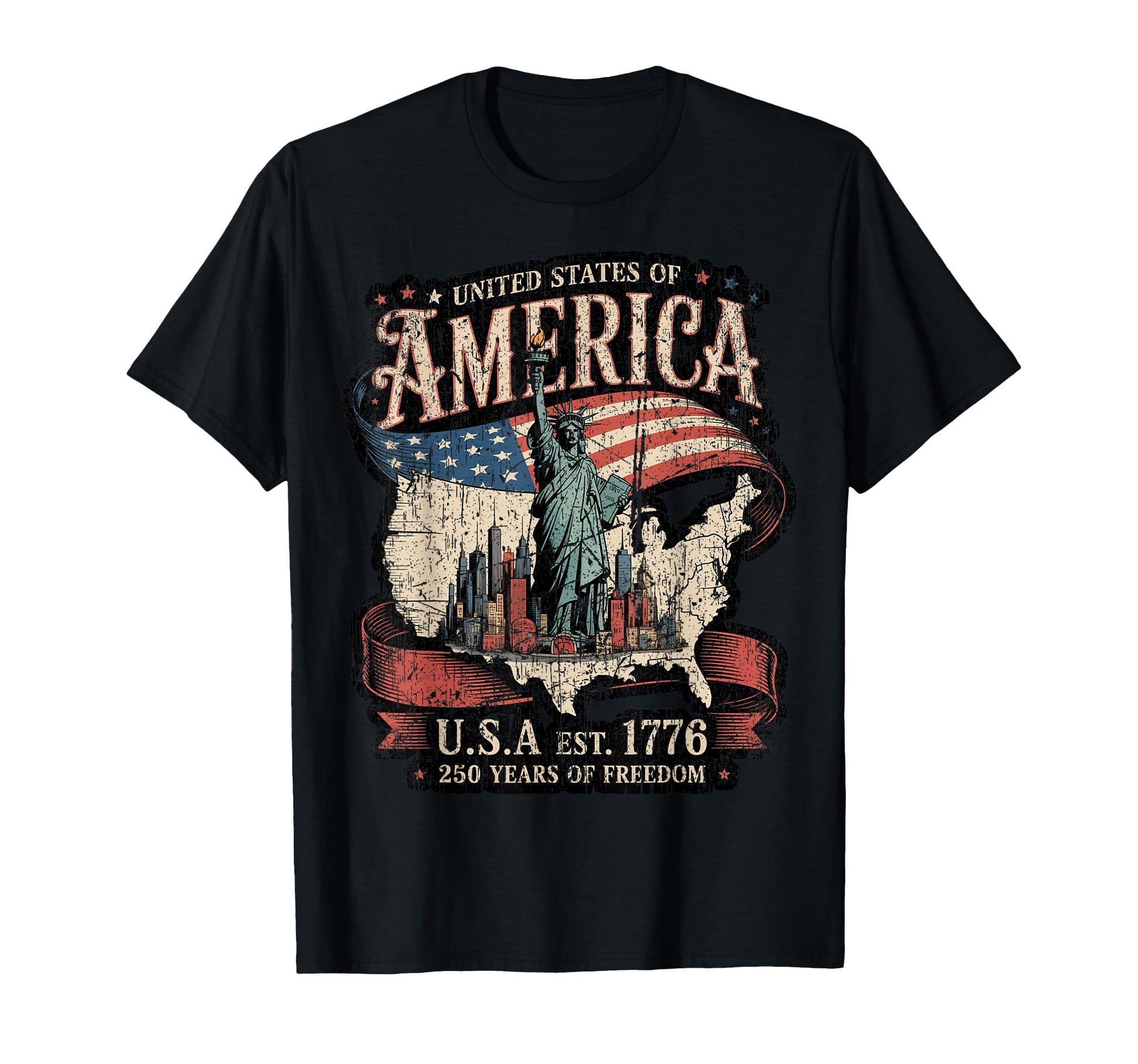 250 Year American Anniversary Usa Flag T-Shirt - Novelty Apparel Men Women - T-Shirt, Sweatshirt, Hoodie