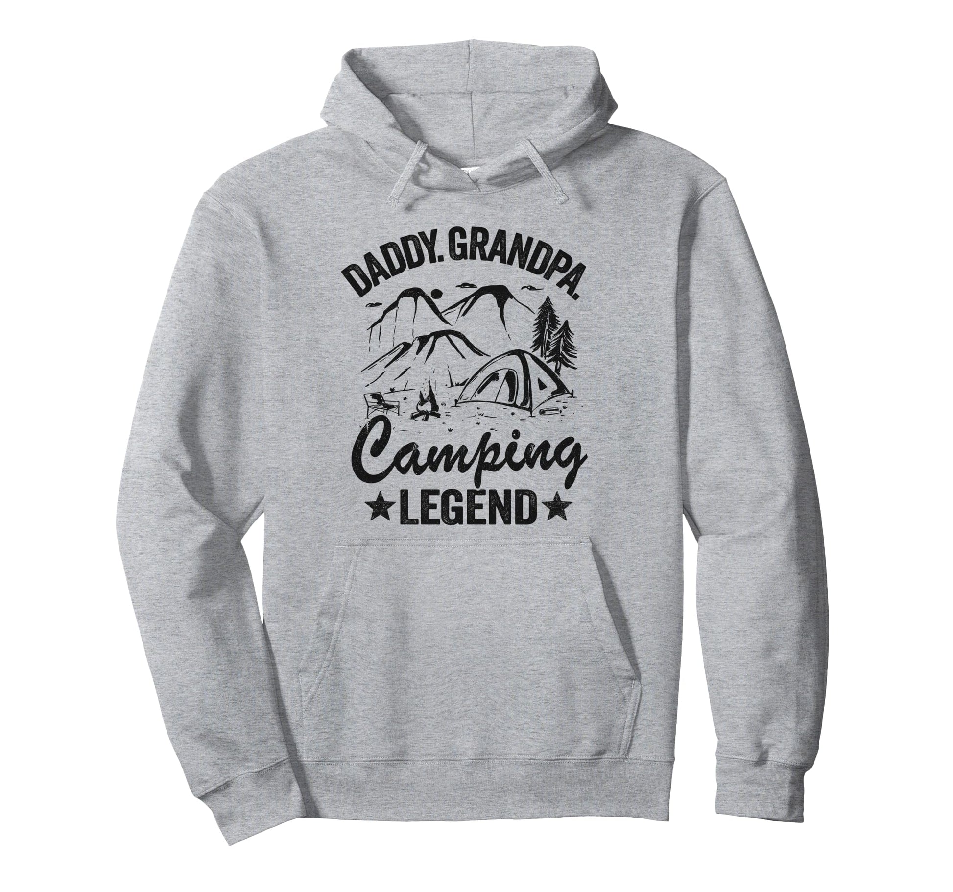 Daddy Grandpa Camping Legend Rv Camper Hoodie - Minimalist Print Unisex - T-Shirt, Sweatshirt, Hoodie