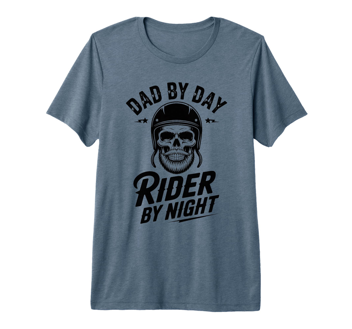 Dad Day Rider Night Funny Motorcycle T-Shirt - Minimalist Print Men Women - T-Shirt, Sweatshirt, Hoodie