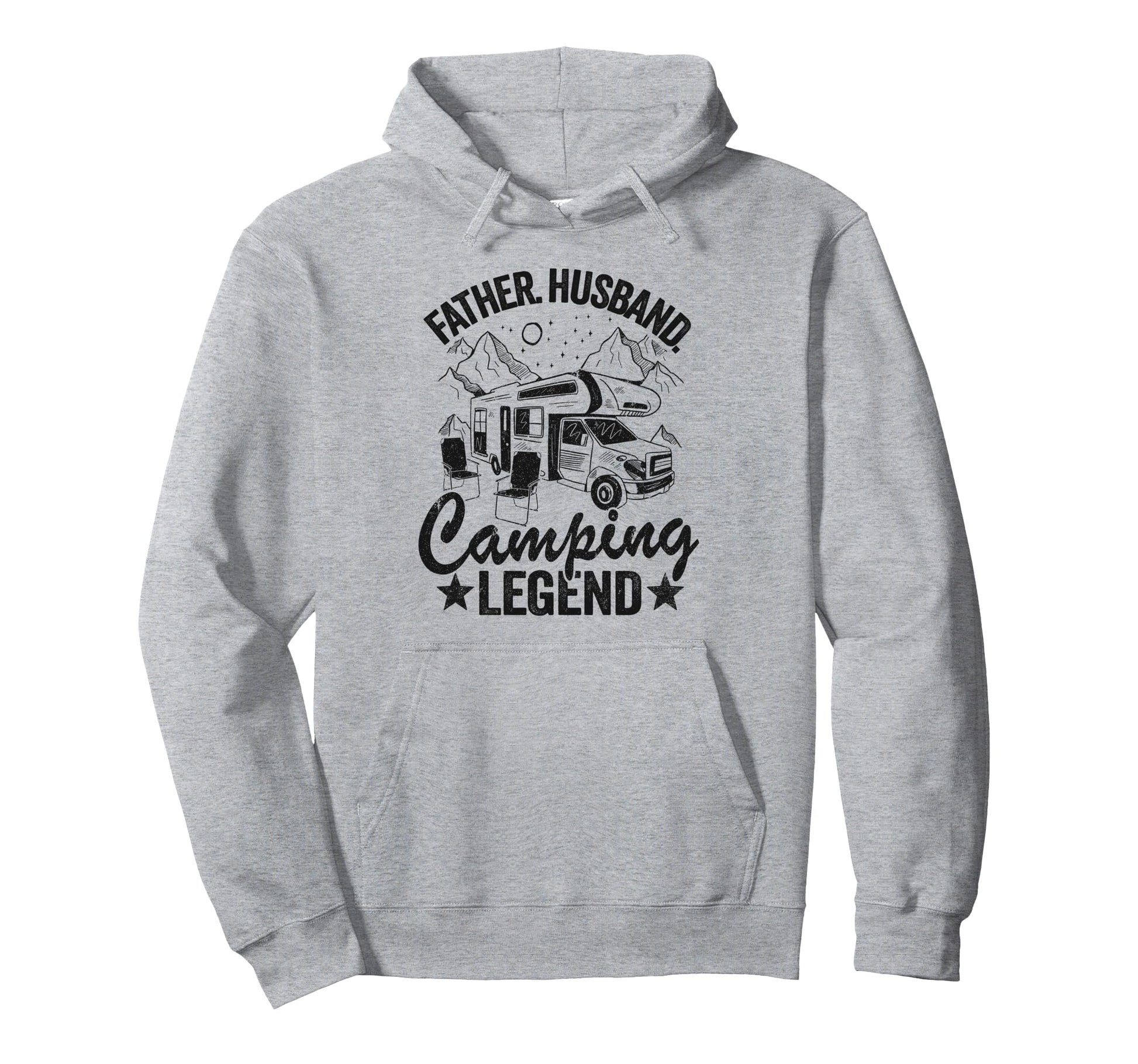 Father Husband Camping Legend Rv Camper Hoodie - Graphic Print for Adults - T-Shirt, Sweatshirt, Hoodie