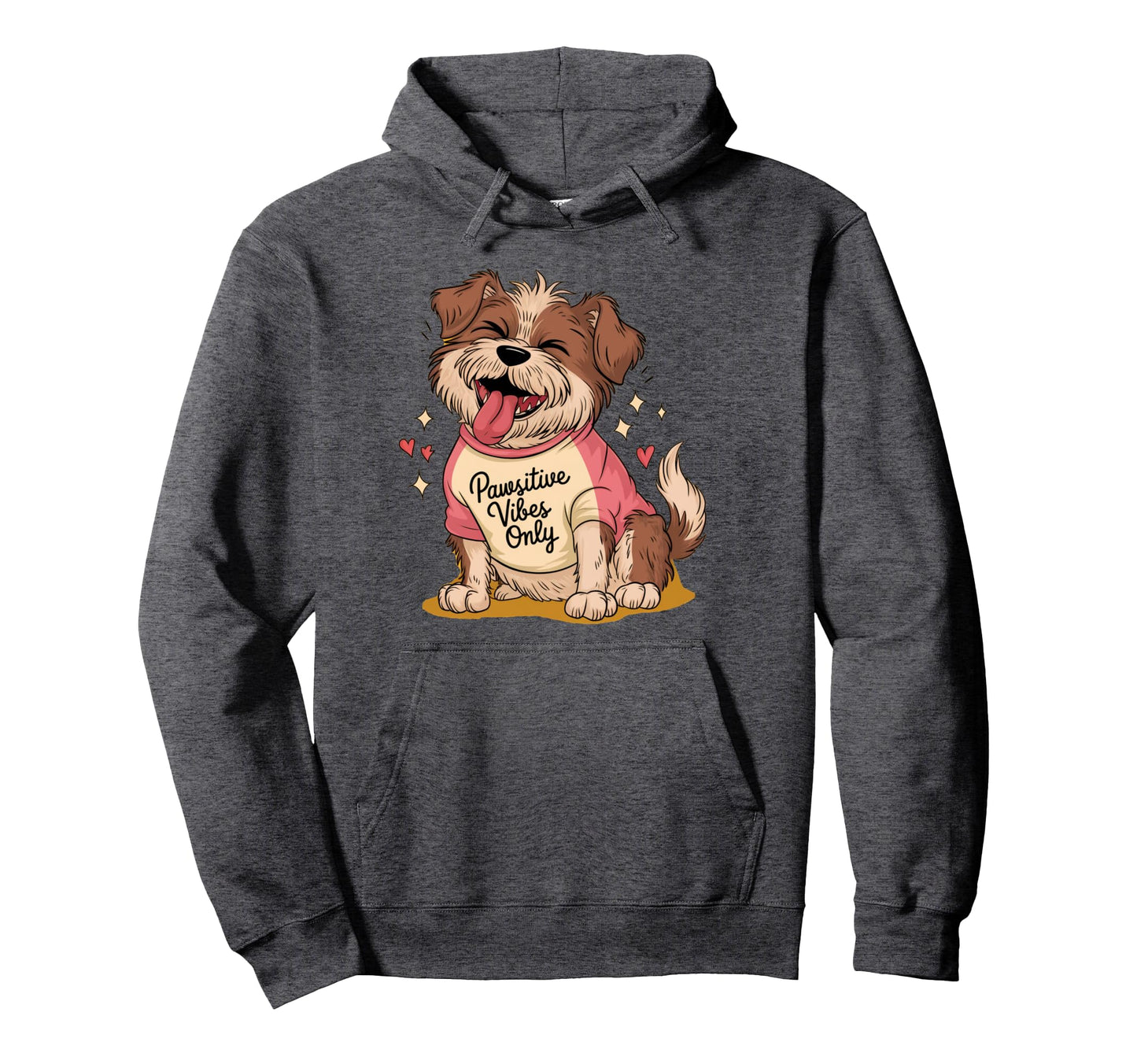 Fun Pawsitive Vibes Only Dog Dog Moms Hoodie - Unique Graphic Men Women - T-Shirt, Sweatshirt, Hoodie