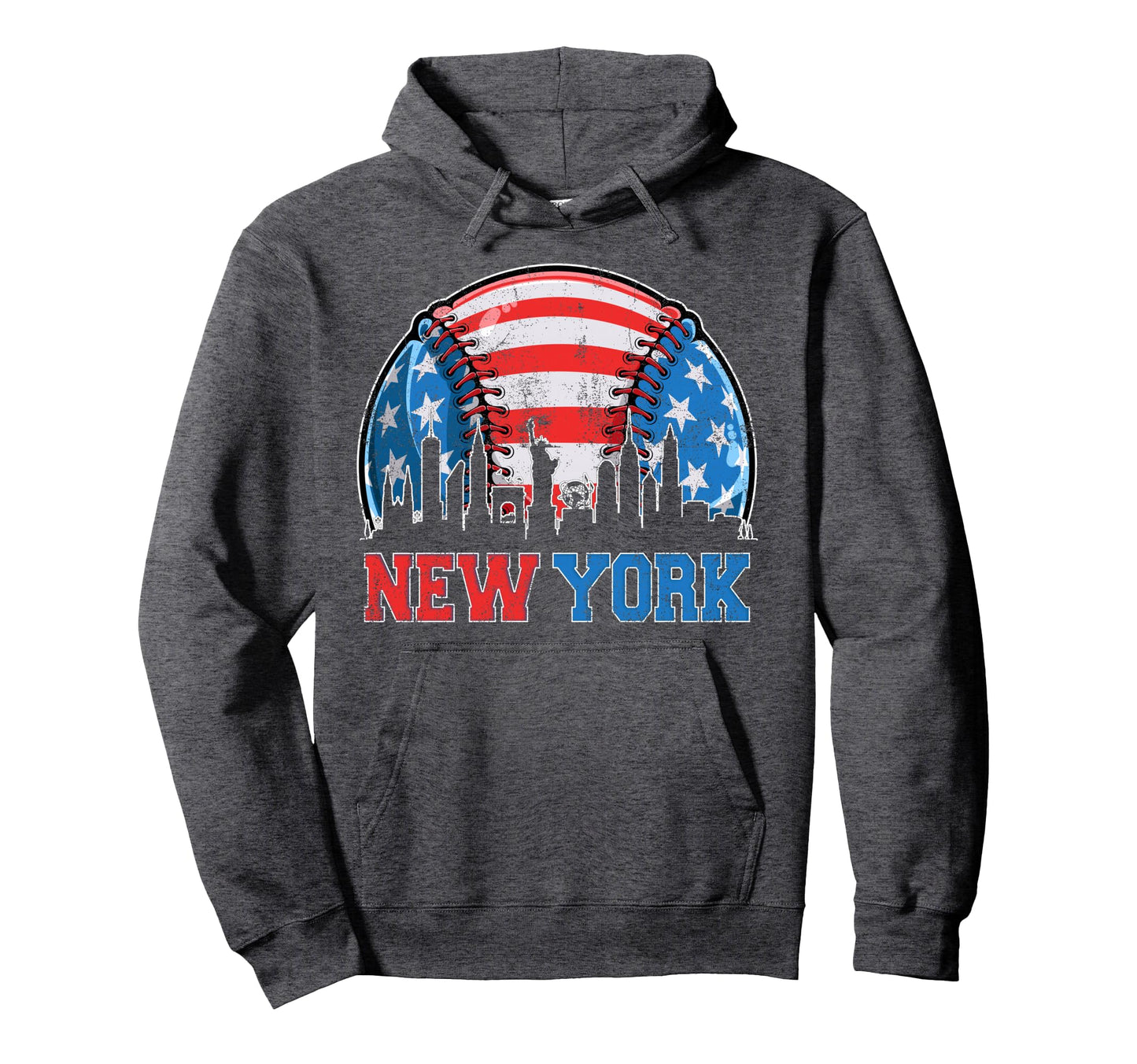 New York Ny Skyline Baseball Met Gameday Hoodie - Graphic Print Men Women - T-Shirt, Sweatshirt, Hoodie