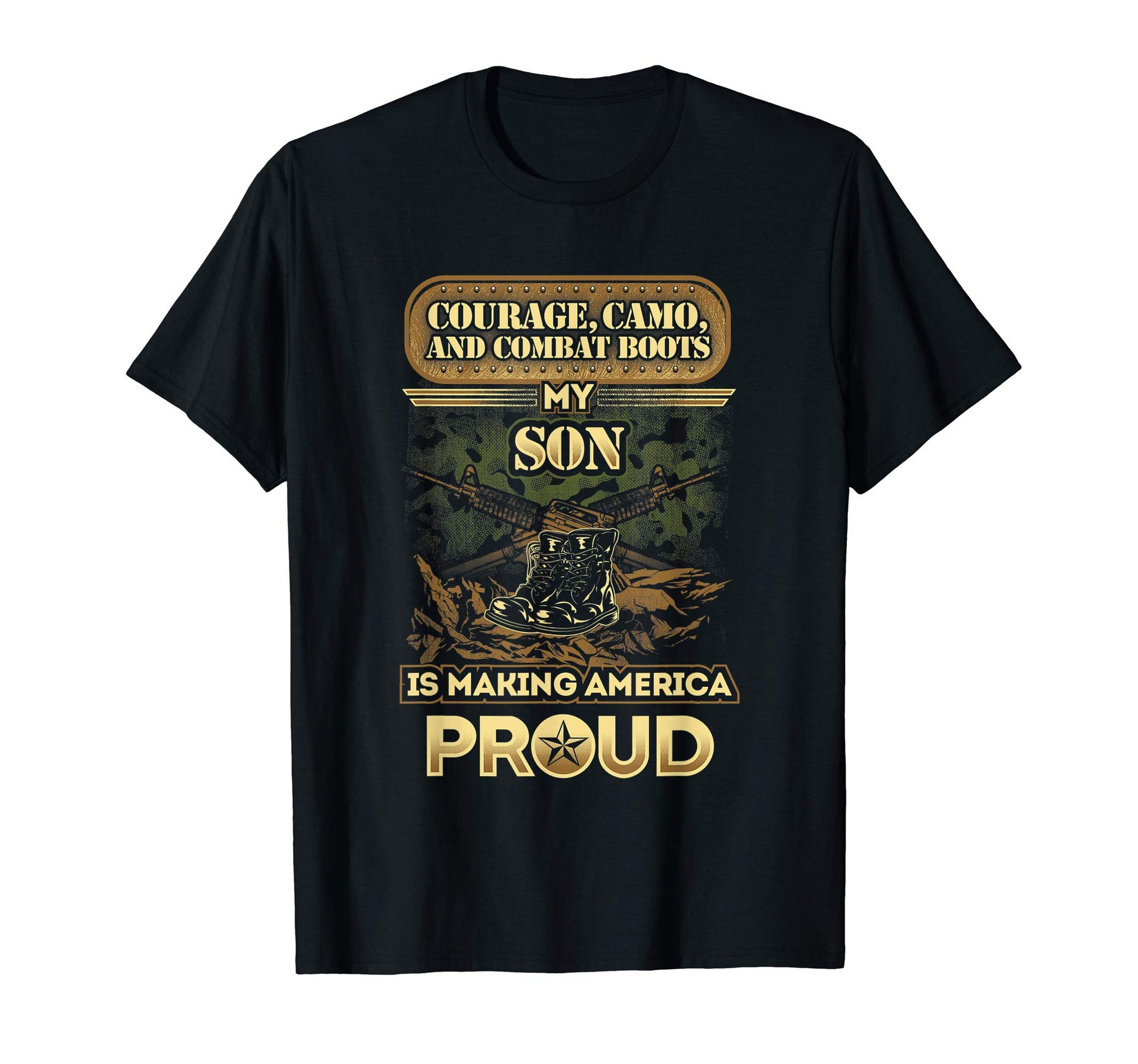 My Son Is Soldier Proud Military T-Shirt - Aesthetic Graphic for Adults - T-Shirt, Sweatshirt, Hoodie