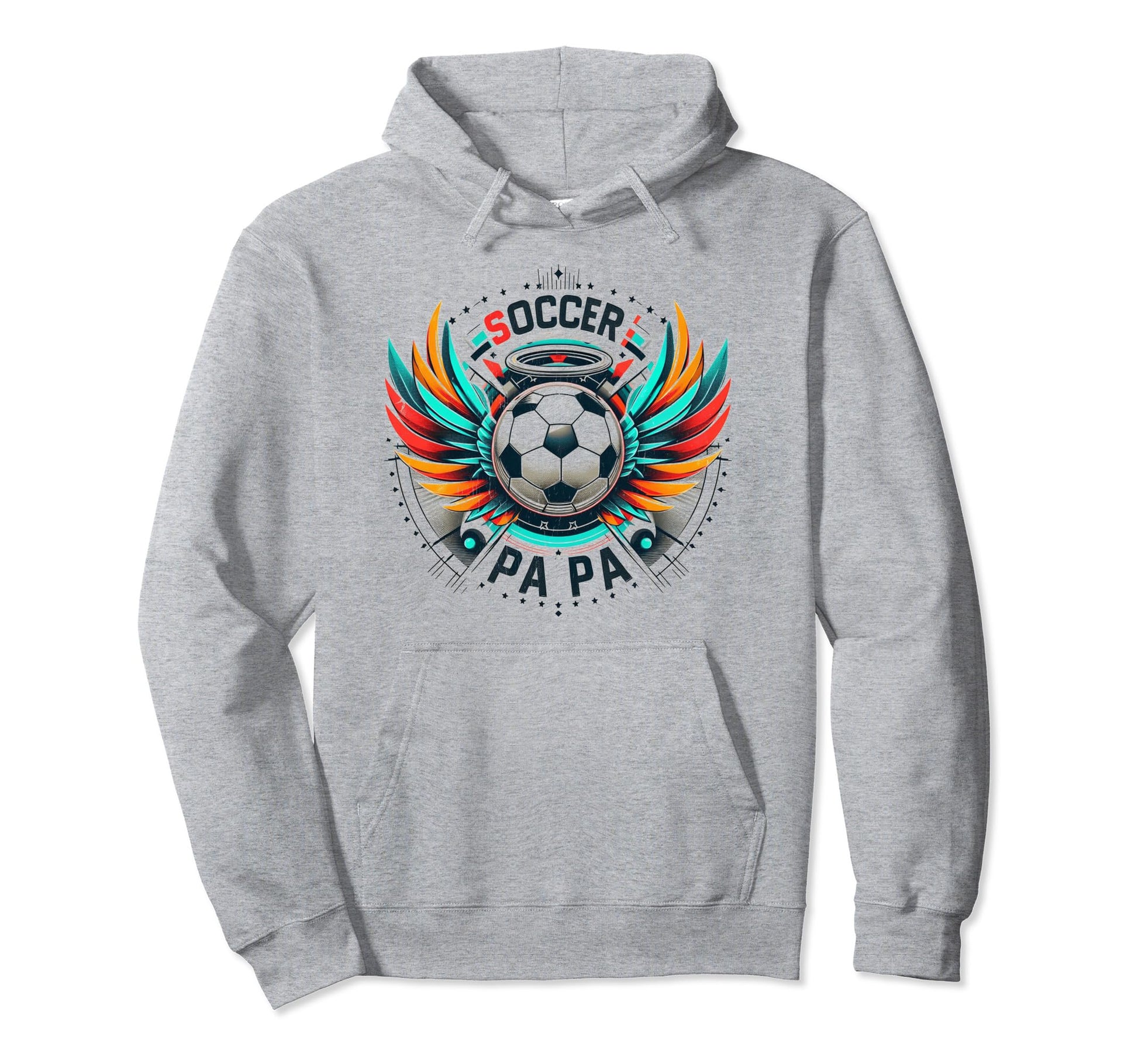 Soccer Papa Family Matching Dad Hoodie - Fun Novelty Design for Adults - T-Shirt, Sweatshirt, Hoodie