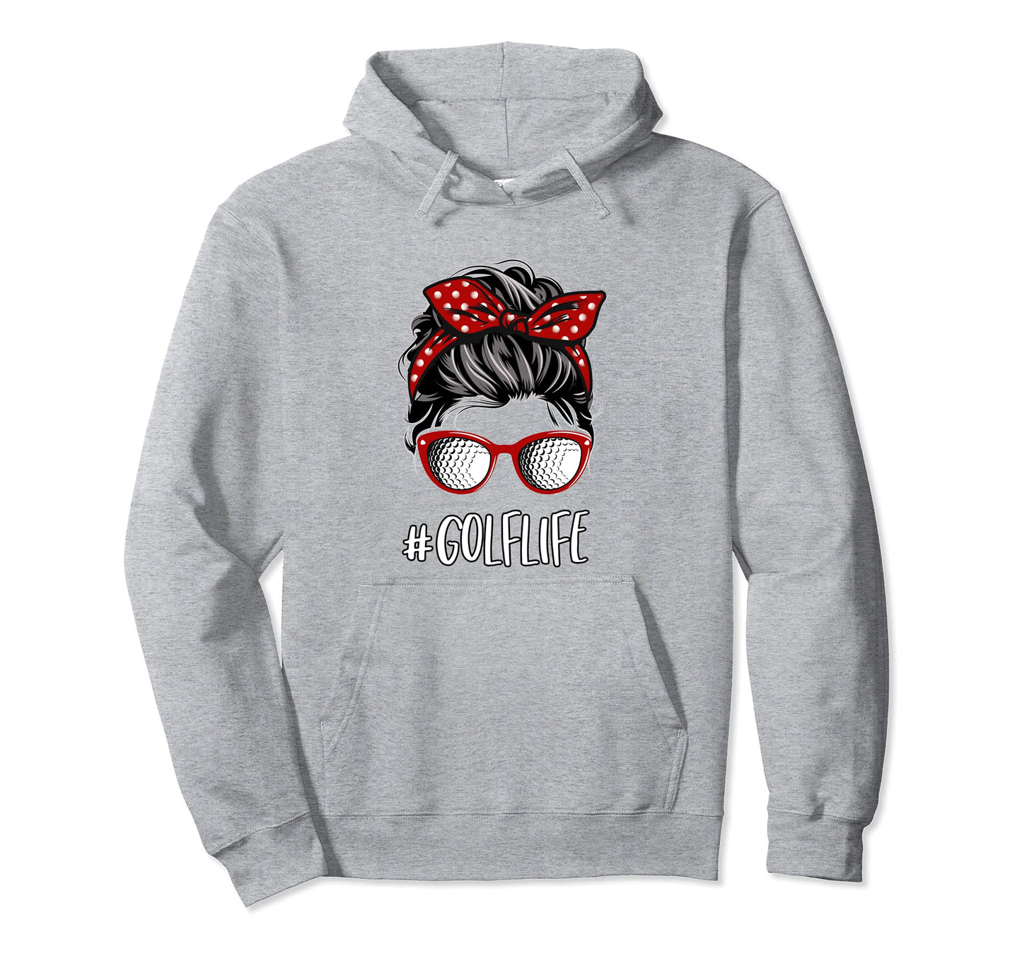 Golf Messy Bun Golf Lover Golf Player Hoodie - Trendy Graphic Unisex - T-Shirt, Sweatshirt, Hoodie