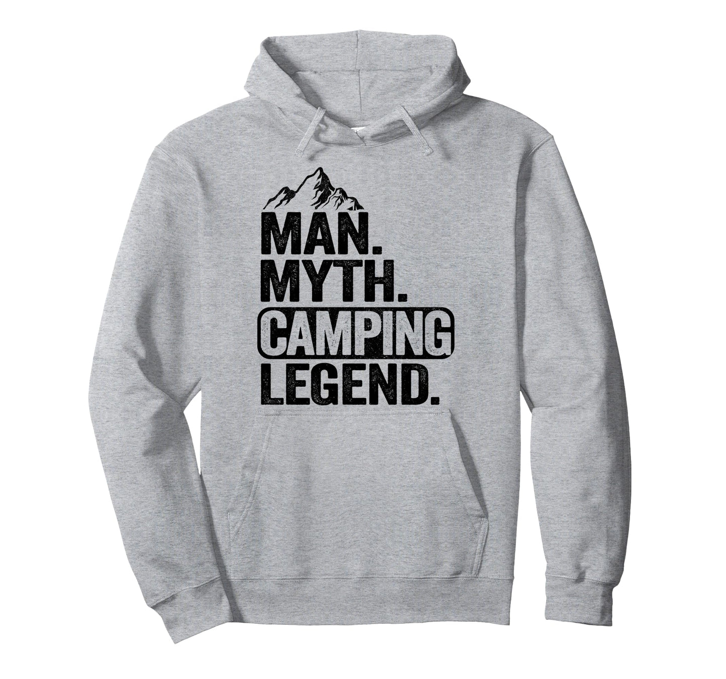 Myth Camping Legend Outdoor Camper Hoodie - Minimalist Print Men Women - T-Shirt, Sweatshirt, Hoodie