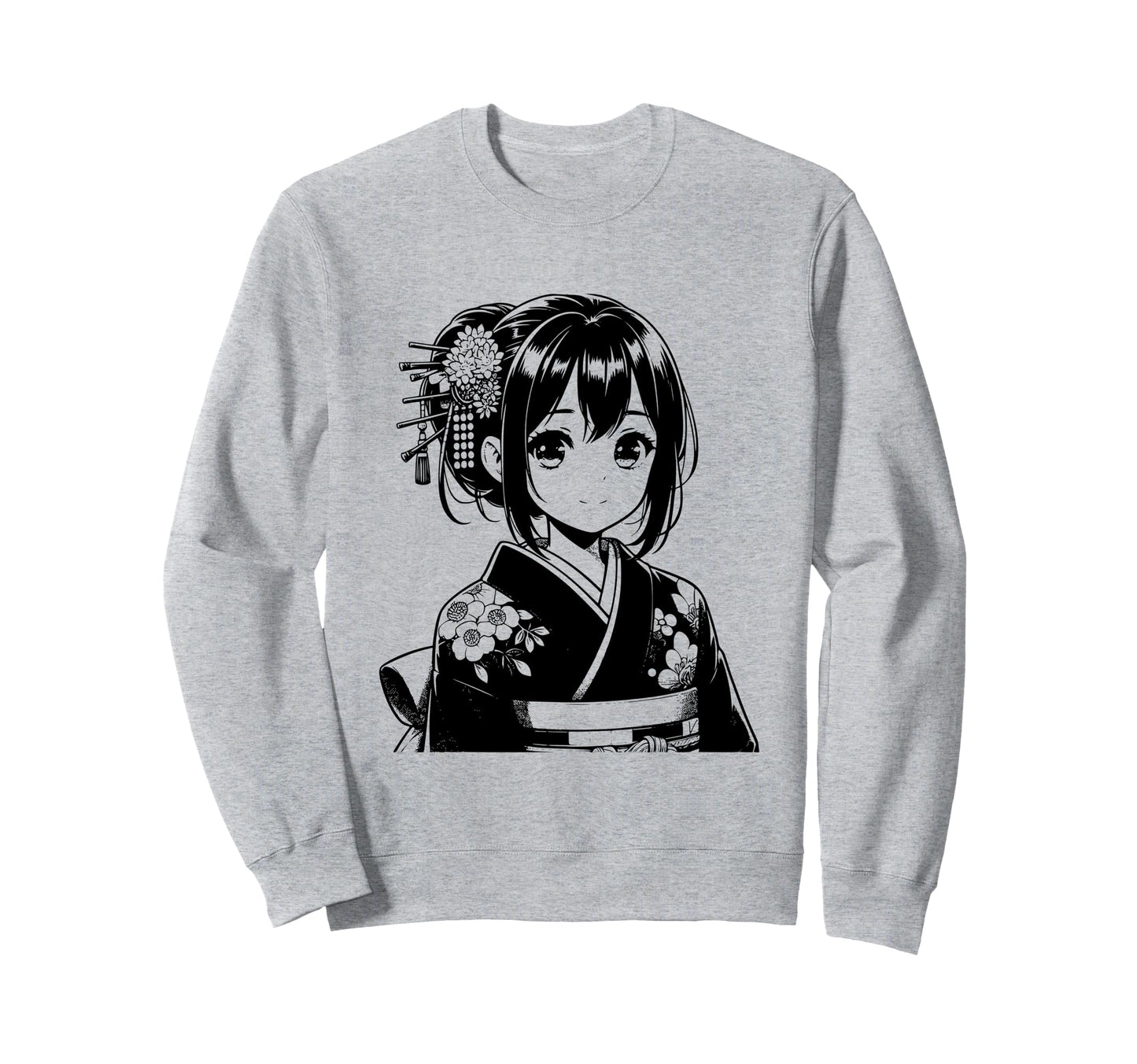 Cartoon K Pop Anime Yukata Kimono Sweatshirt - Streetwear Style Unisex - T-Shirt, Sweatshirt, Hoodie