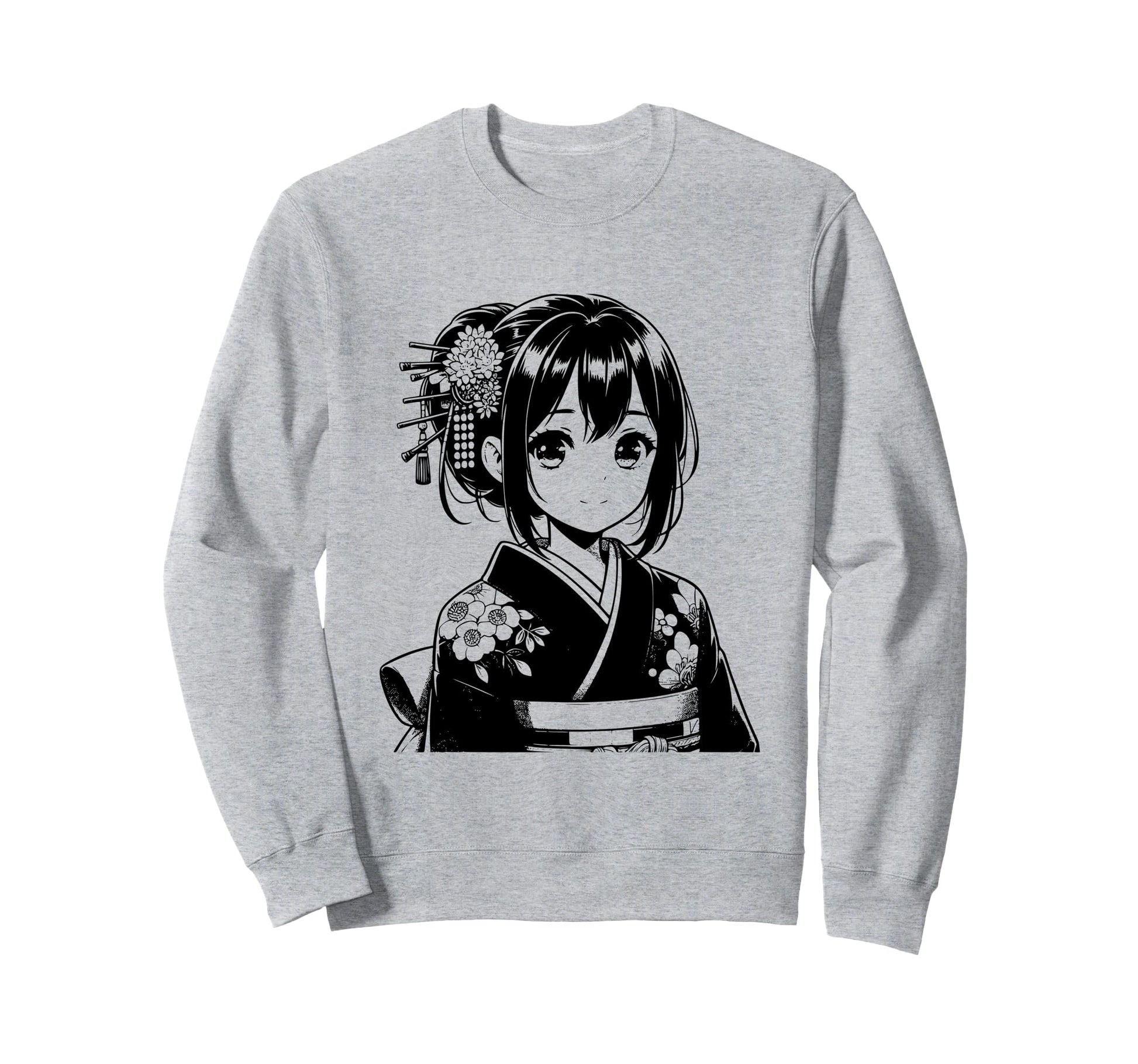 Cartoon K Pop Anime Yukata Kimono Sweatshirt - Streetwear Style Unisex - T-Shirt, Sweatshirt, Hoodie