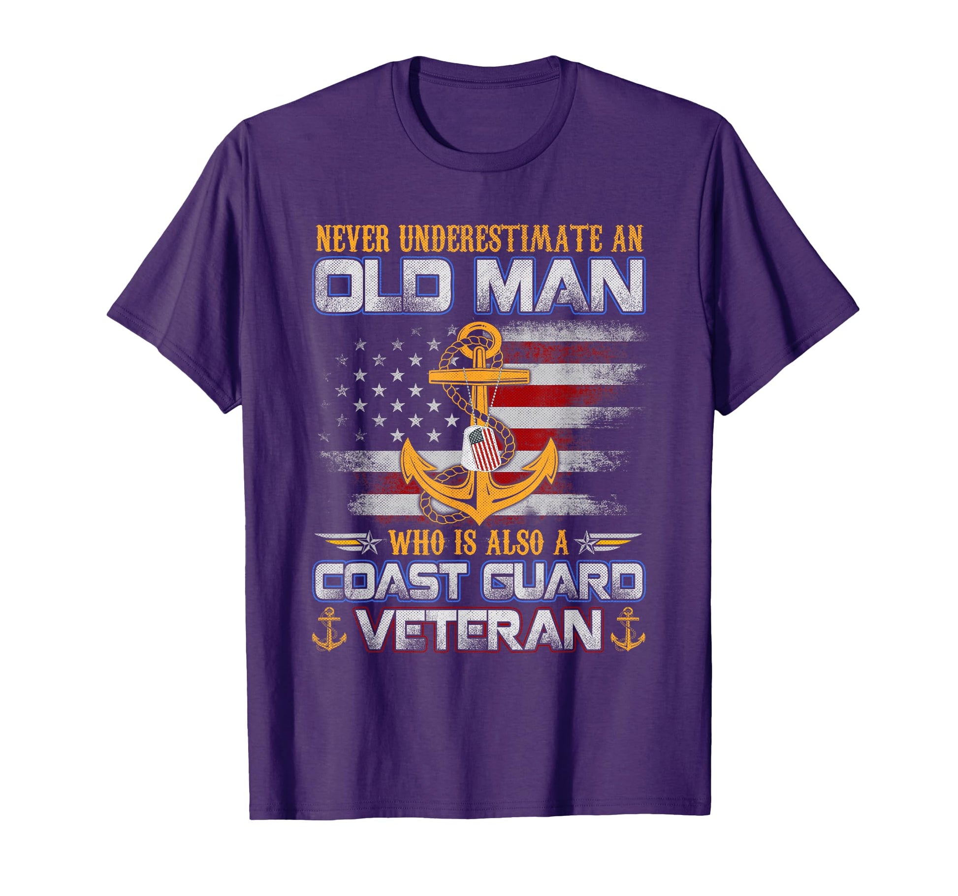 Never Underestimate Old U S Coast T-Shirt - Fun Novelty Design Unisex - T-Shirt, Sweatshirt, Hoodie