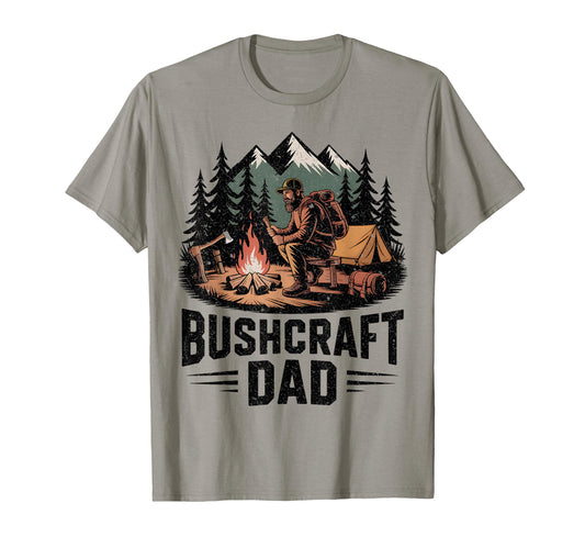 Bushcraft Dad Camping Outdoor T-Shirt - Custom Art Print for Adults - T-Shirt, Sweatshirt, Hoodie