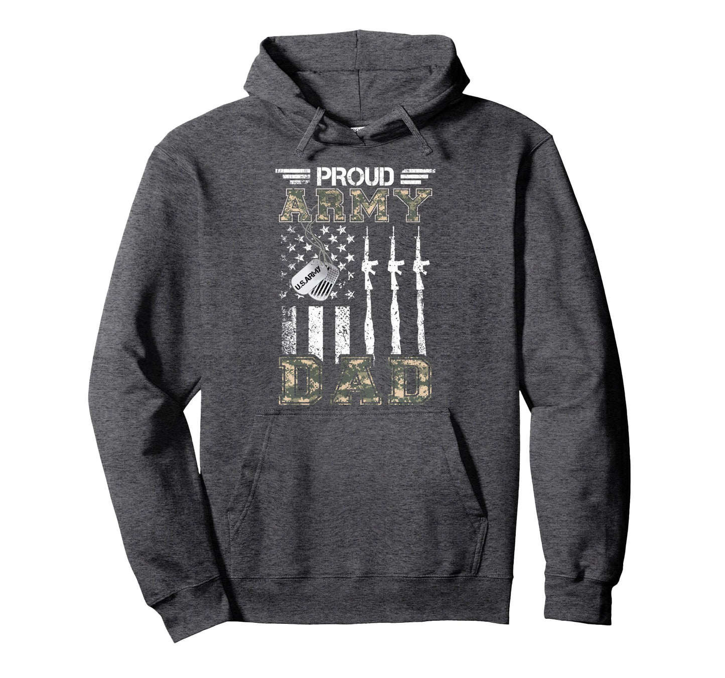 Proud Army Dad Us Army Dad Gifts Army Hoodie - Minimalist Print Men Women - T-Shirt, Sweatshirt, Hoodie