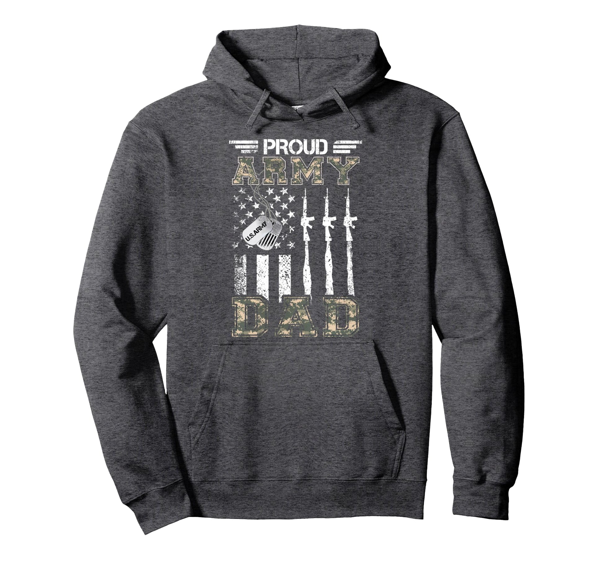 Proud Army Dad Us Army Dad Gifts Army Hoodie - Minimalist Print Men Women - T-Shirt, Sweatshirt, Hoodie