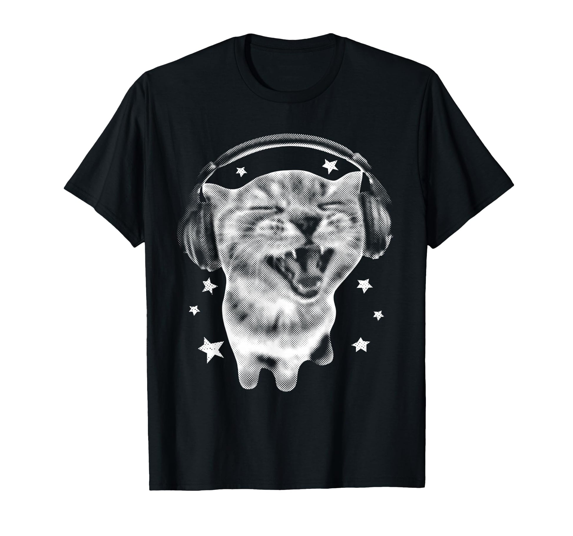 Headphones Cat Funny Y2K Grunge T-Shirt - Streetwear Style for Adults - T-Shirt, Sweatshirt, Hoodie