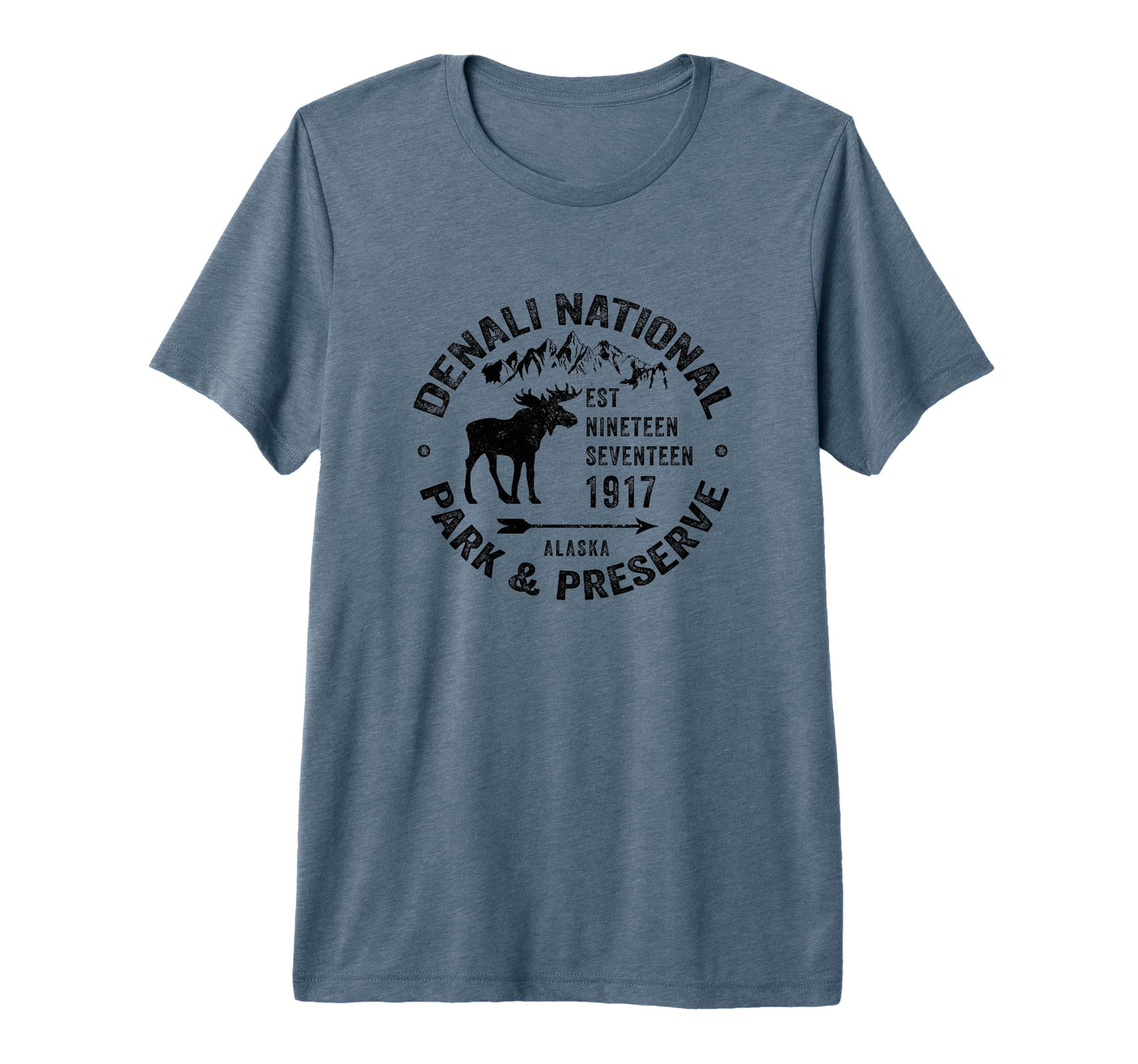 Denali National Park Alaska Usa Moose T-Shirt - Unique Graphic for Adults - T-Shirt, Sweatshirt, Hoodie