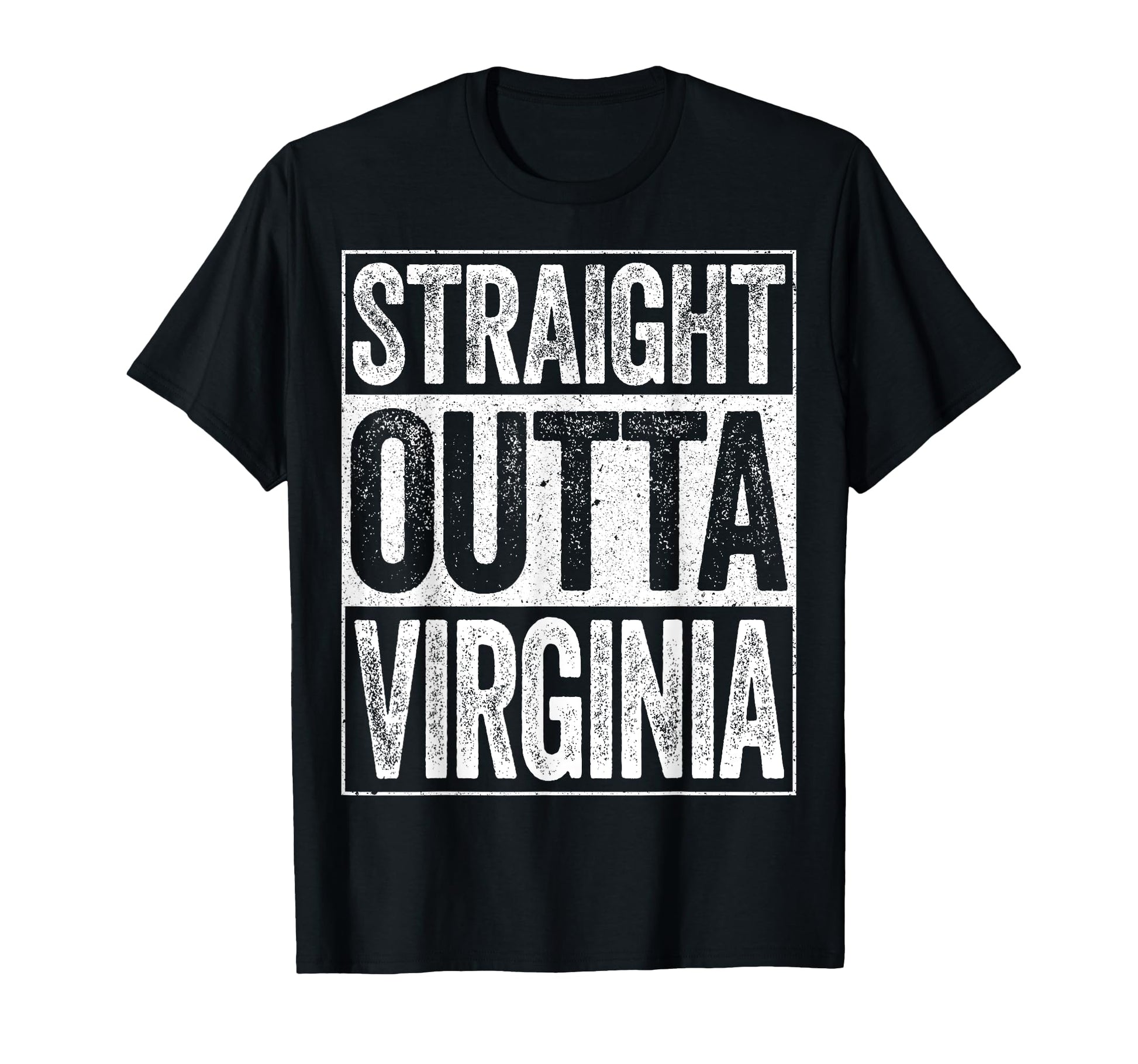 Straight Outta Virginia Va State Gift T-Shirt - Custom Art Print Men Women - T-Shirt, Sweatshirt, Hoodie